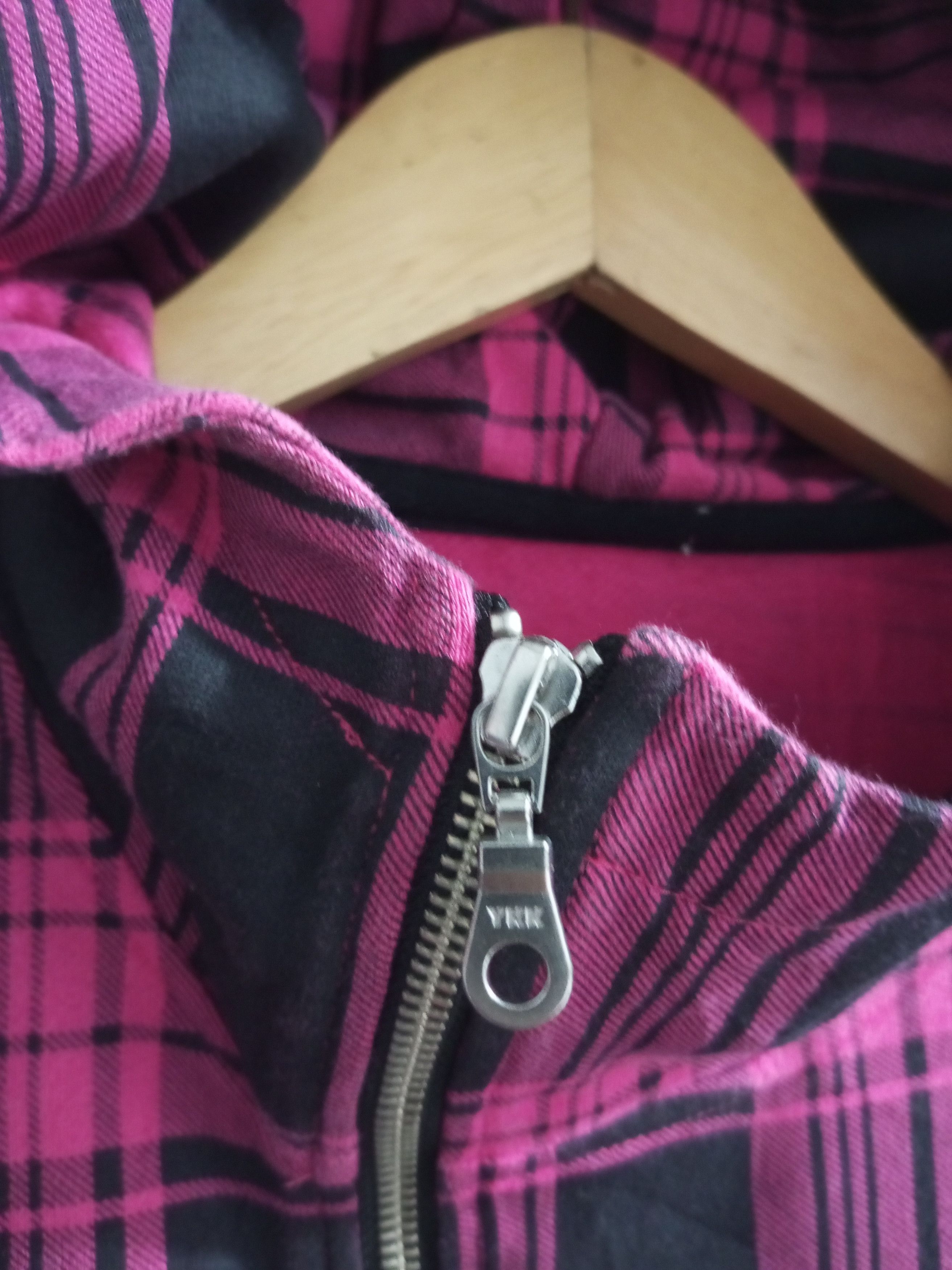 Hysteric Glamour Vintage japanese brand pink black assimetric zipper hoodie Size US M / EU 48-50 / 2 - 5 Thumbnail