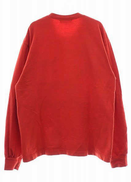 Sweatshirt Patchwork Cotton Long Sleeve Red