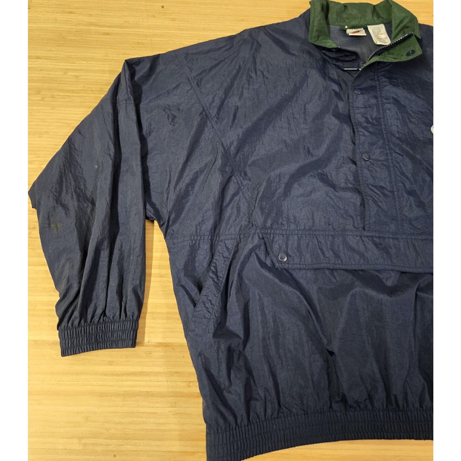 Nike VINTAGE Nike Air Jacket Mens XL Navy Green Nylon Pullover Windbreaker Anorak Size US XL / EU 56 / 4 - 3 Thumbnail