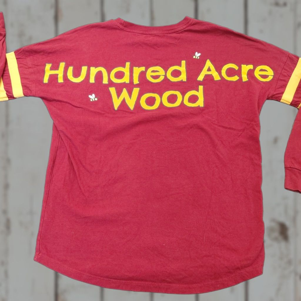 Disney Winnie The Pooh Spirit Jersey Women's Size XSmall Long Sleeve Disney Shirt Red 100% Cotton Size XS / US 0-2 / IT 36-38 - 1 Thumbnail