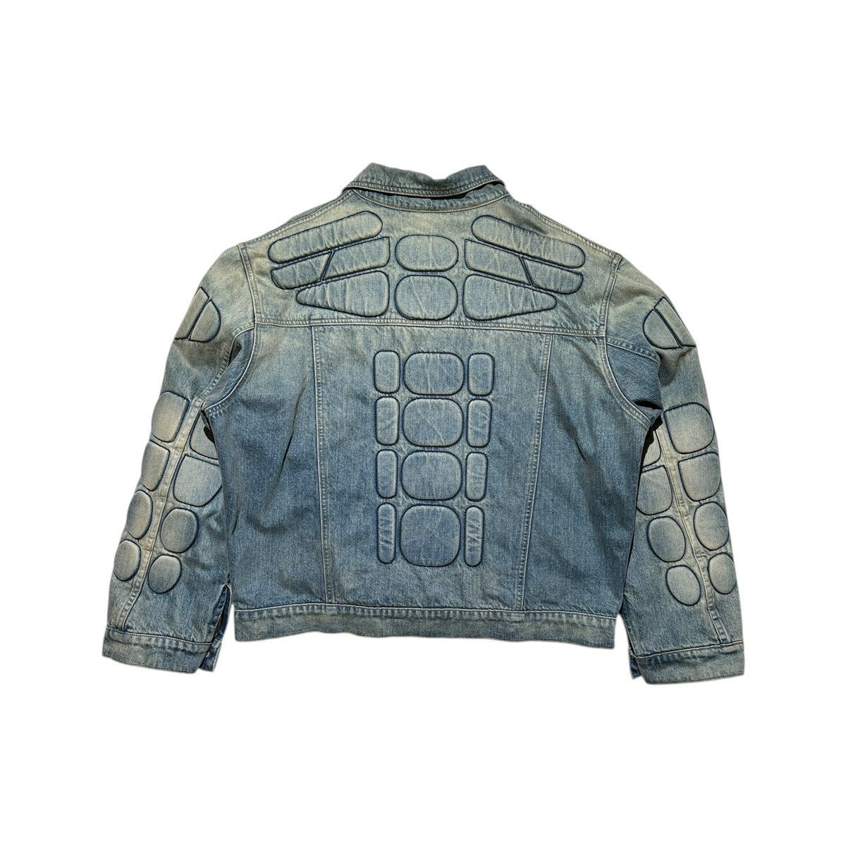 Satoshi Nakamoto padded moto trucker denim jacket Size US XXL / EU 58 / 5 - 2 Thumbnail