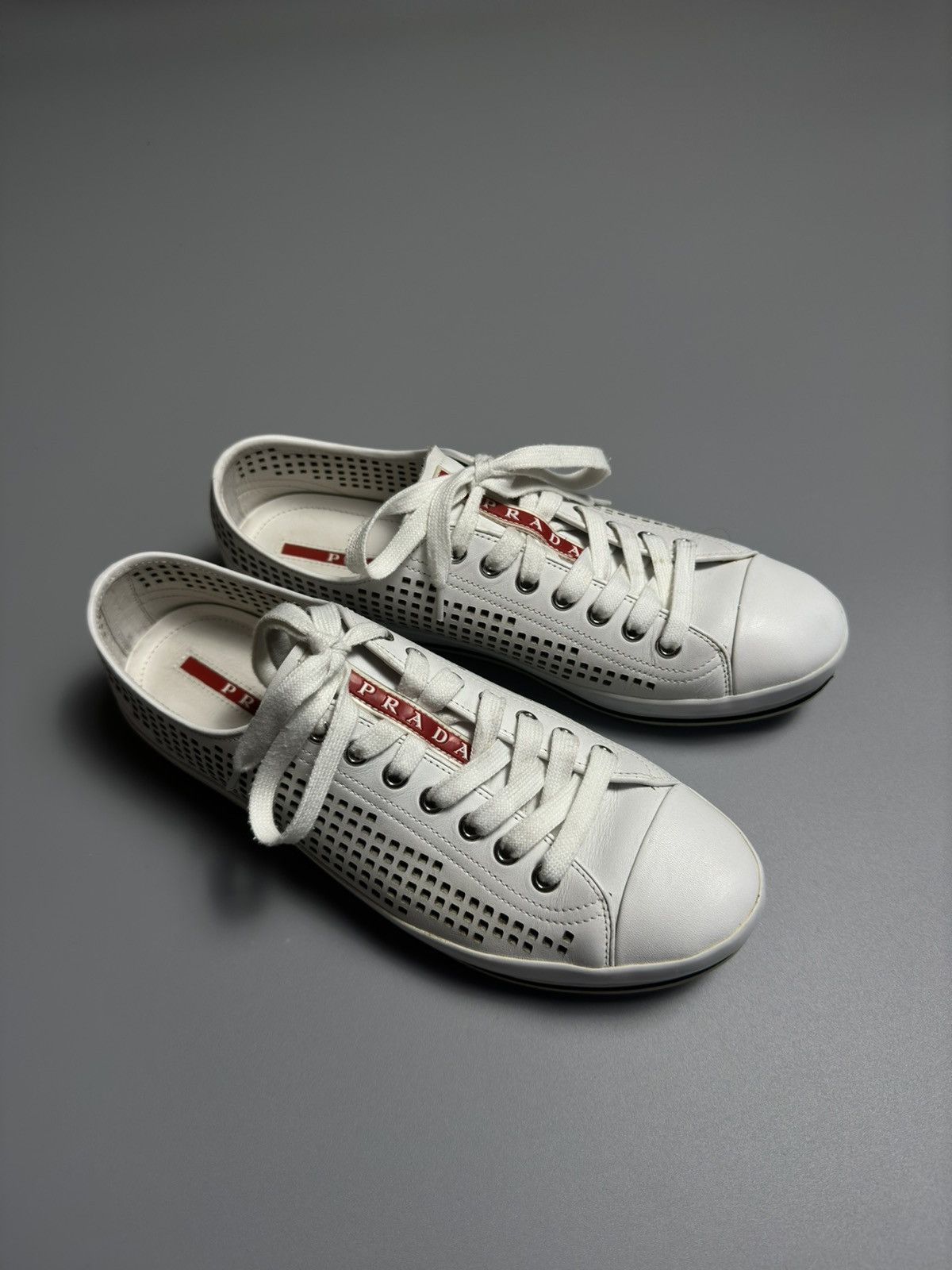 Prada sport leather casual sneakers men's 9