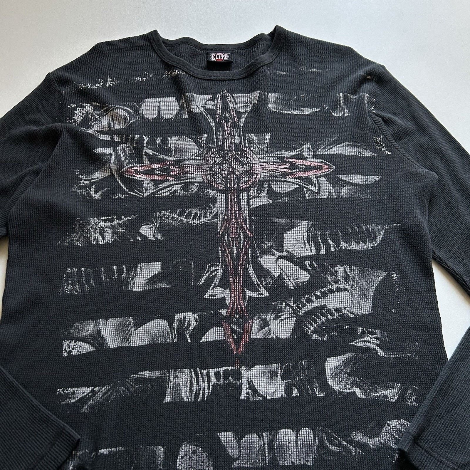 Vintage Vintage Y2K MMA Long Sleeve Shirt XL Waffle Thermal Cross Size US XL / EU 56 / 4 - 2 Thumbnail