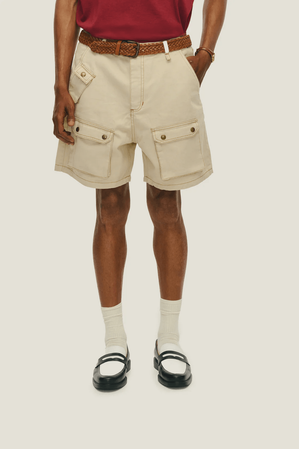 Other WelcomeSunnyGarments Beige/Cream Safari Shorts Size US 32 / EU 48 - 3 Thumbnail
