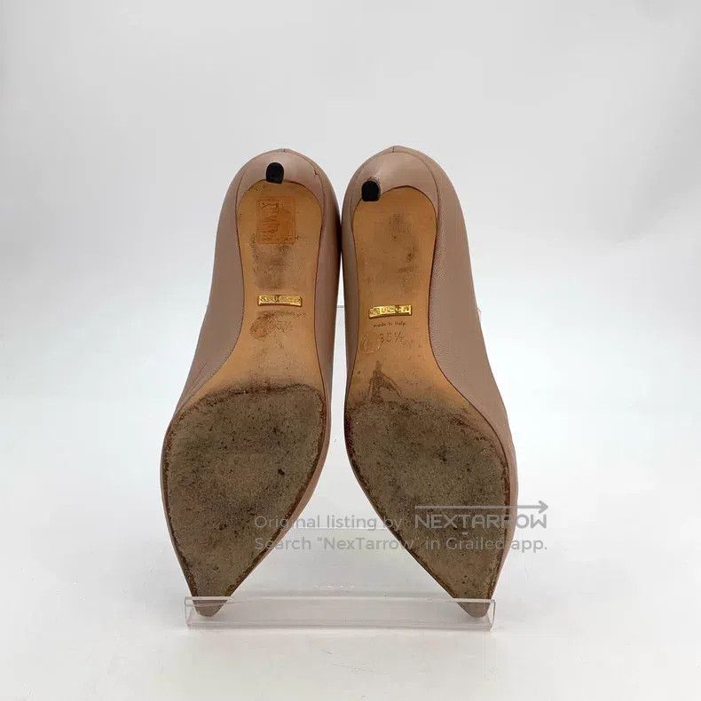 Gucci Gucci Flesh-coloured pointed toe thin heels Size US 5 / IT 35 - 5 Thumbnail