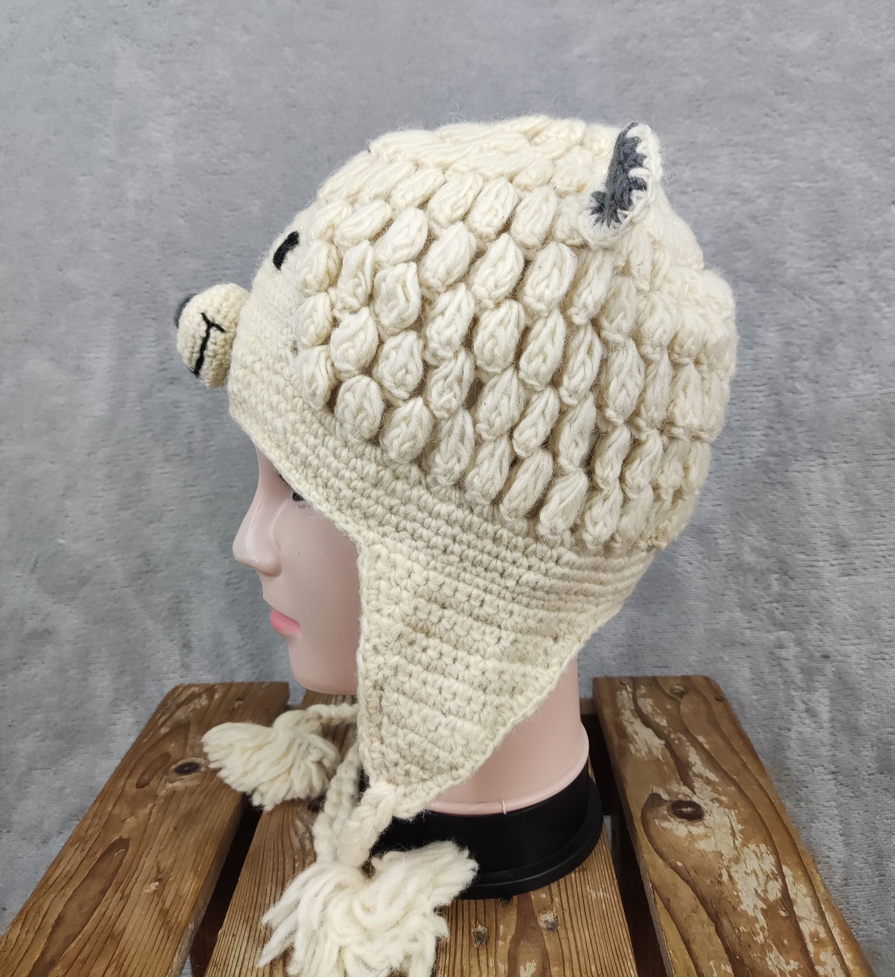 Vintage Vintage Bear Crochet Hat Size ONE SIZE - 4 Thumbnail