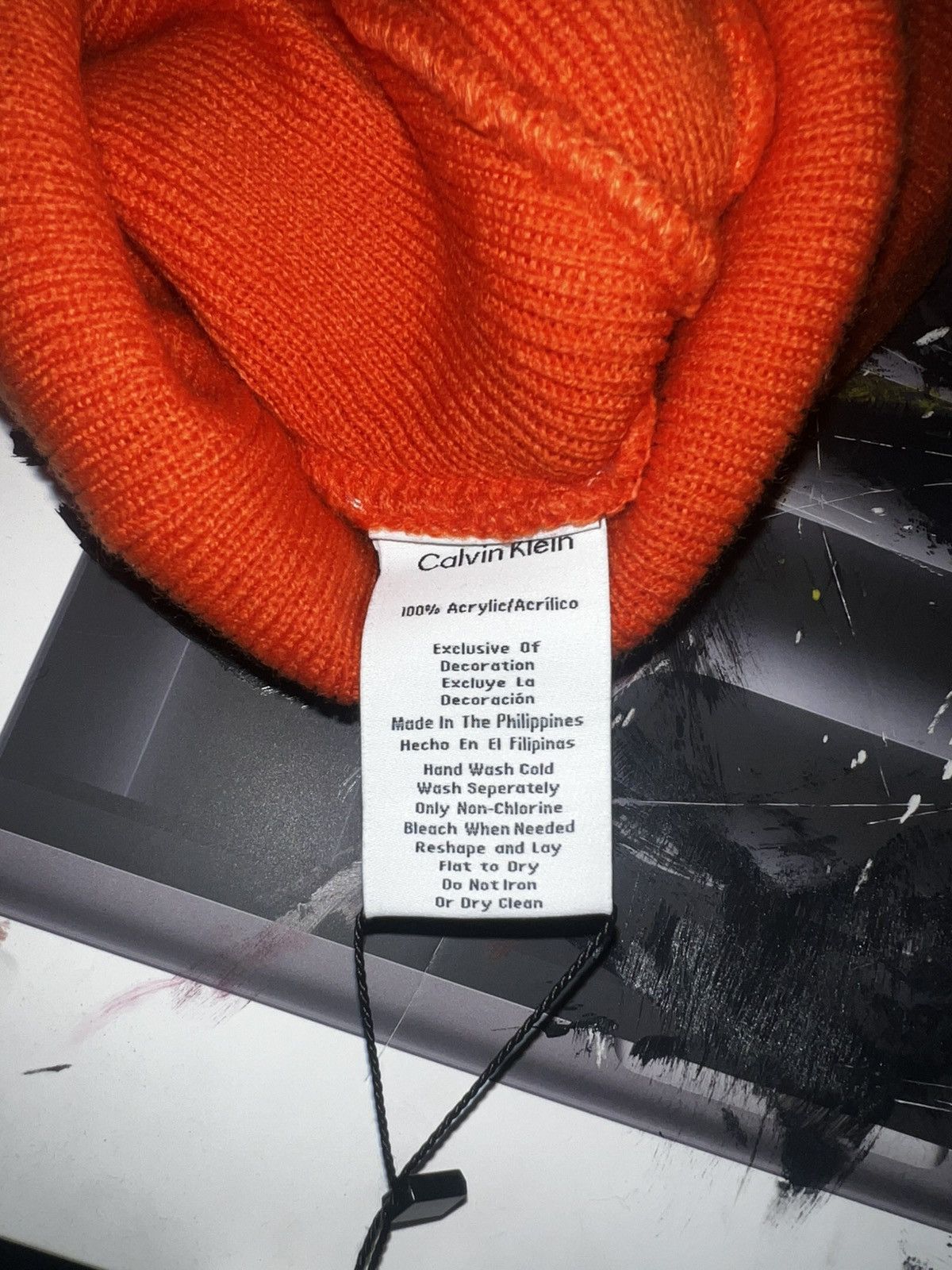 Calvin Klein 90s Calvin Klein orange beanie Size ONE SIZE - 4 Thumbnail