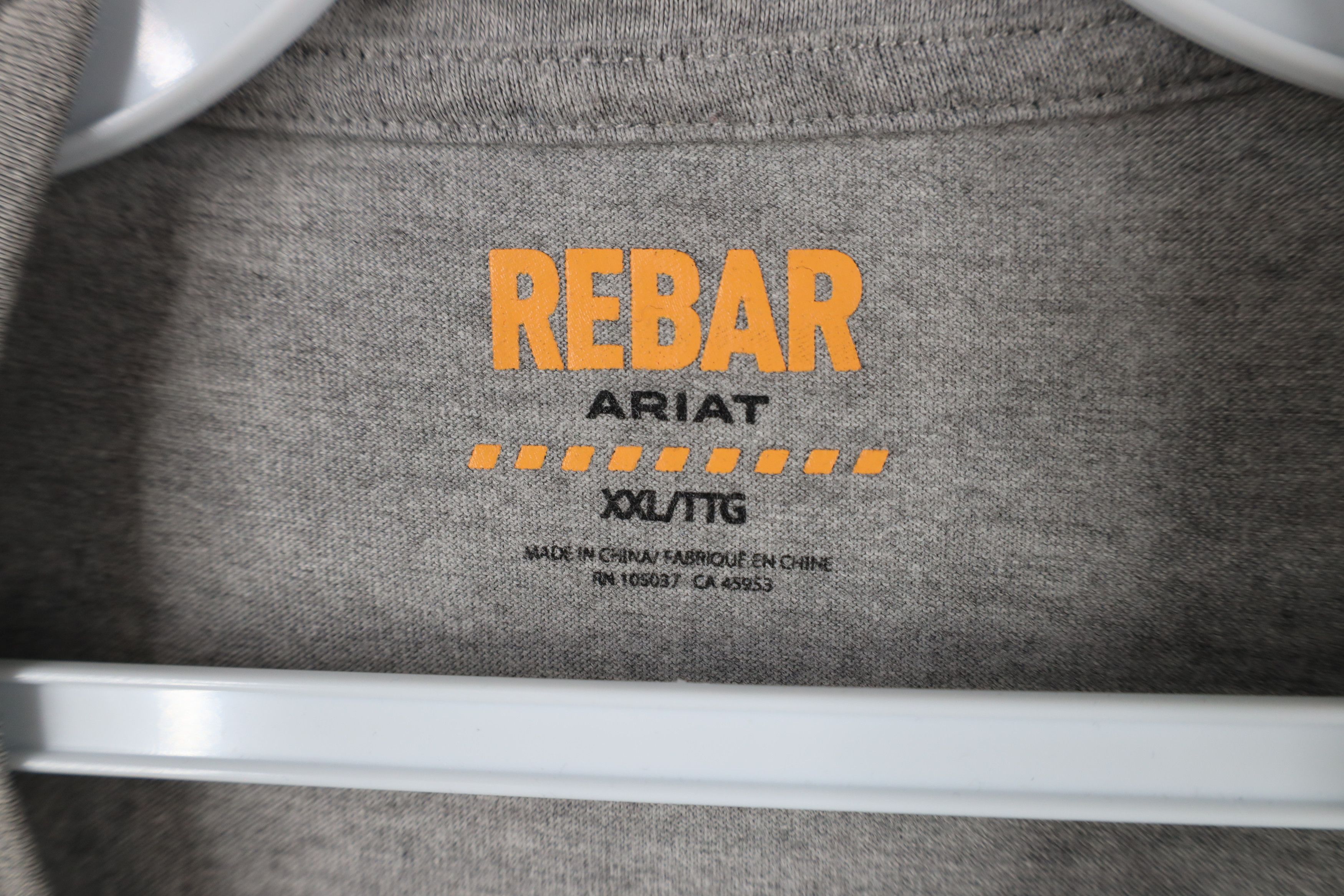 Ariat × Vintage Ariat Rebar Heavyweight Workwear Pocket T-Shirt Gray Size US XXL / EU 58 / 5 - 6 Thumbnail