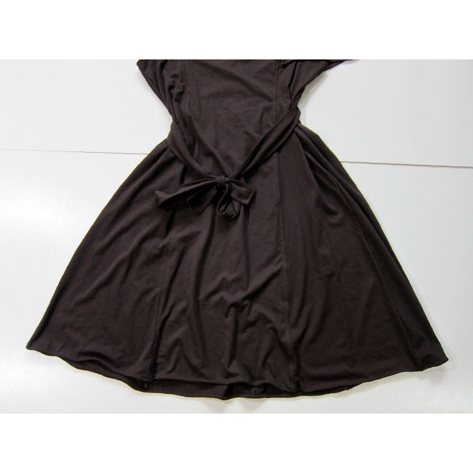 Vintage NWT Faith Love Passion Brown Cotton Stretch V-Neck Drop Waist Dress Women XL Size XL / US 12-14 / IT 48-50 - 7 Thumbnail