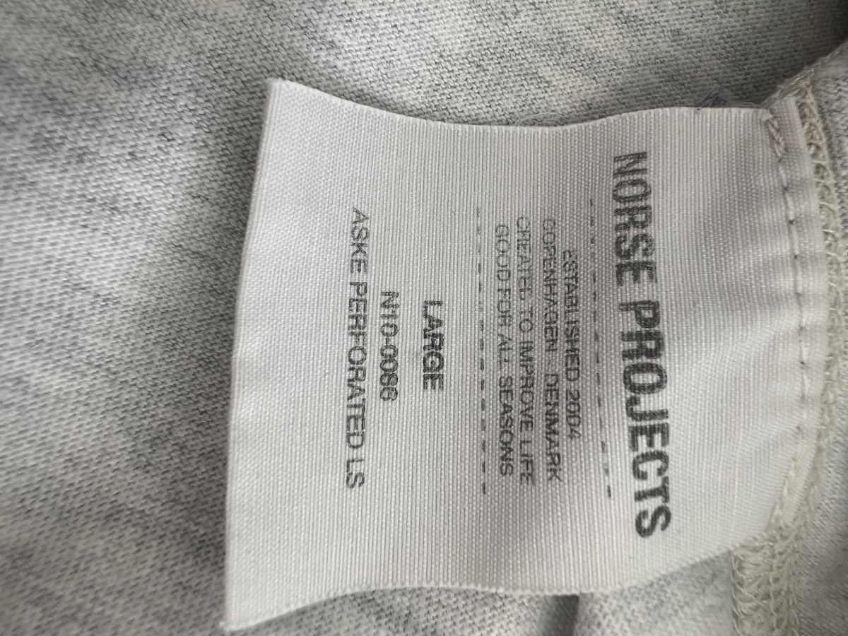 Norse Projects Norse Projects - Aske Perforated Long Sleeve T-Shirt - Large Size US L / EU 52-54 / 3 - 6 Thumbnail