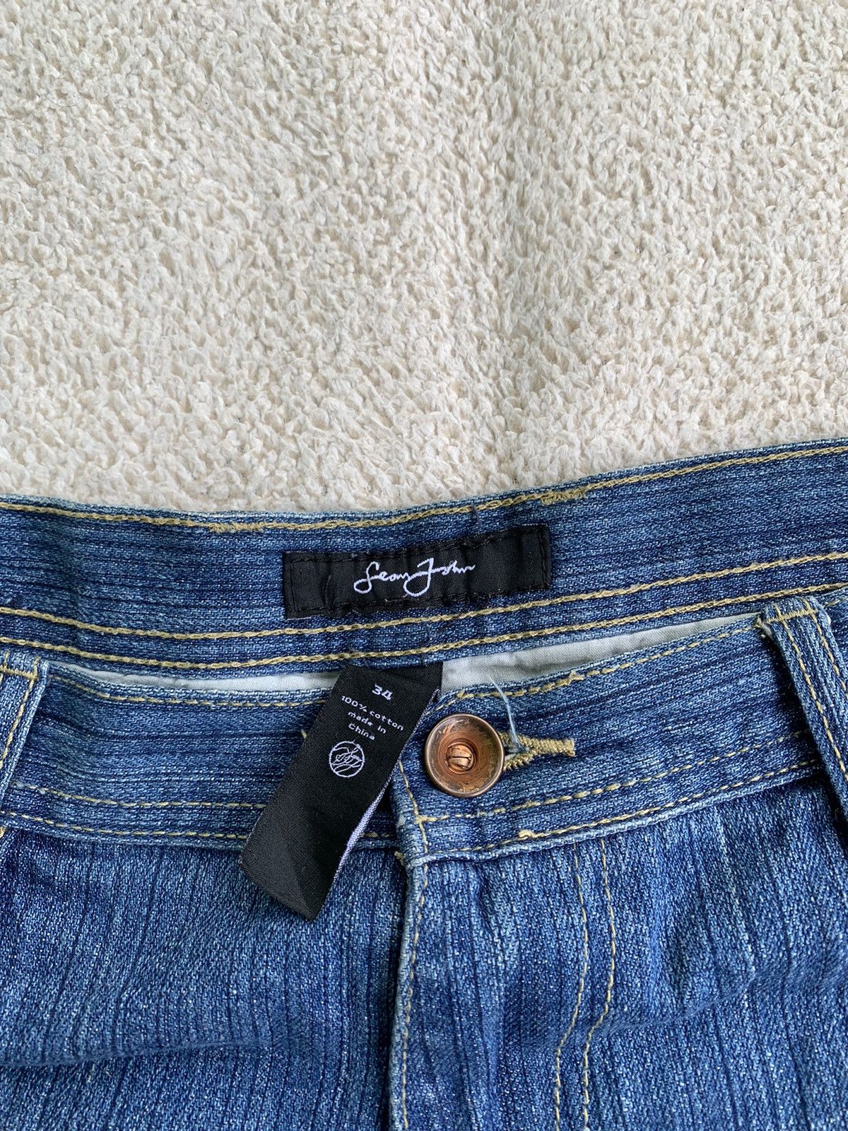Japanese Brand × Vintage vtg y2k sean jhon denim baggy short pants Size US 34 / EU 50 - 6 Thumbnail