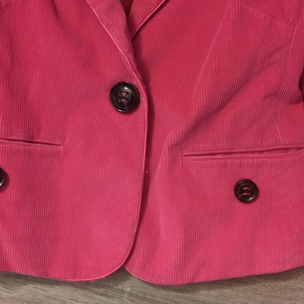Talbots Talbots Hot Pink Corduroy Blazer Size 2 Size XS / US 0-2 / IT 36-38 - 2 Thumbnail