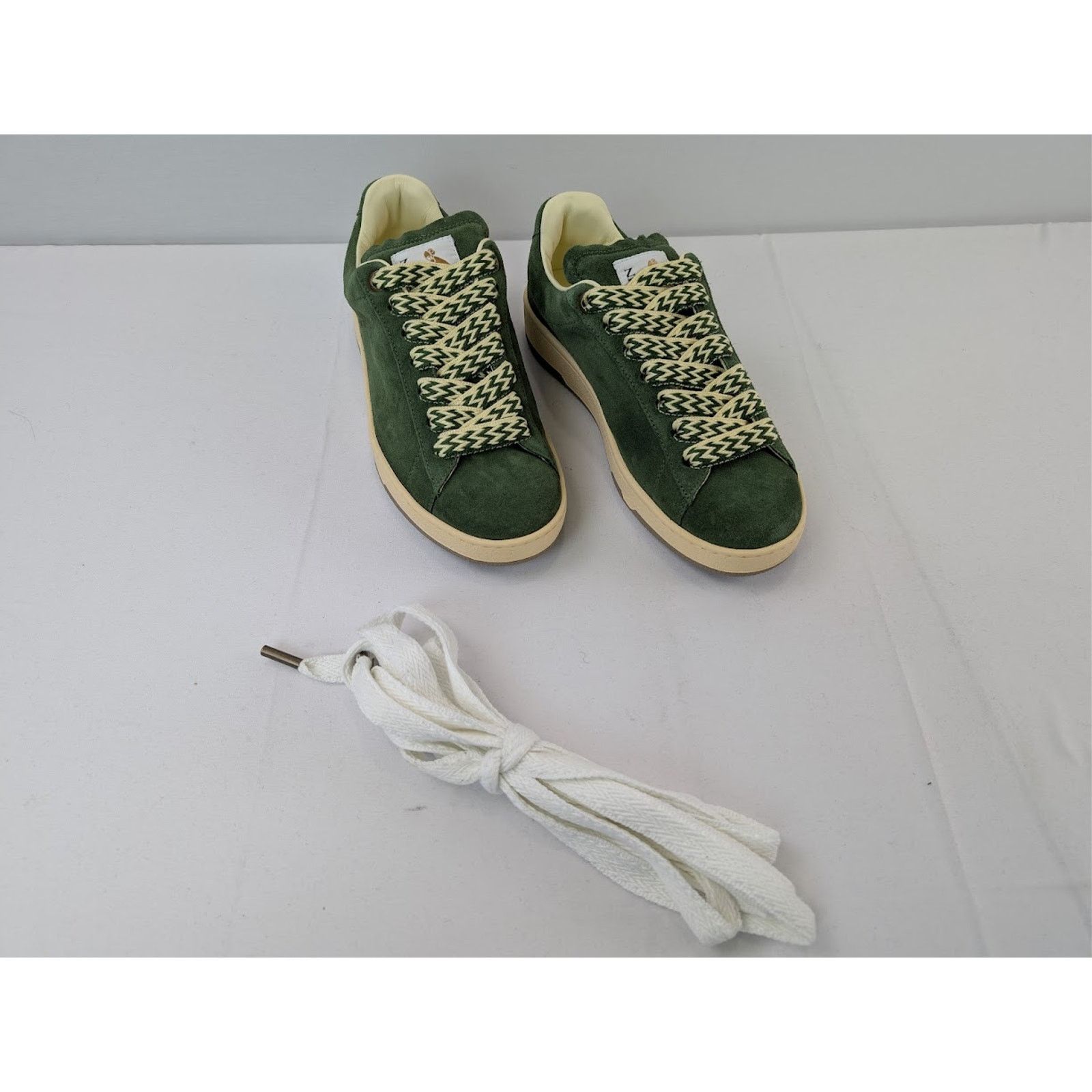 Lanvin o1rshd1 Curb Lite Low-Top Sneakers in Dark Green Size US 13 / EU 46 - 7 Thumbnail