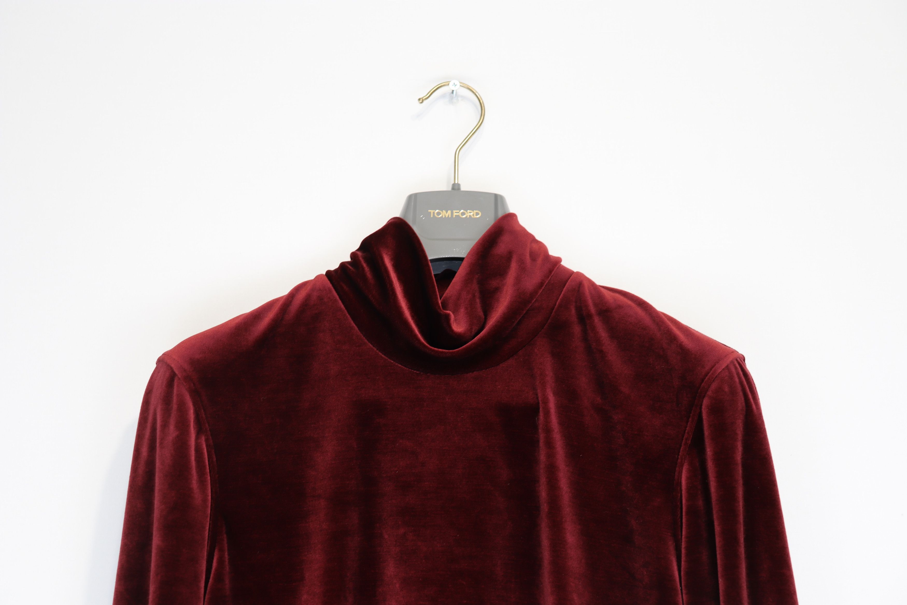 Tom Ford o1rshd1 Shimmer High Neck Sweatshirt in Red Size US M / EU 48-50 / 2 - 3 Thumbnail