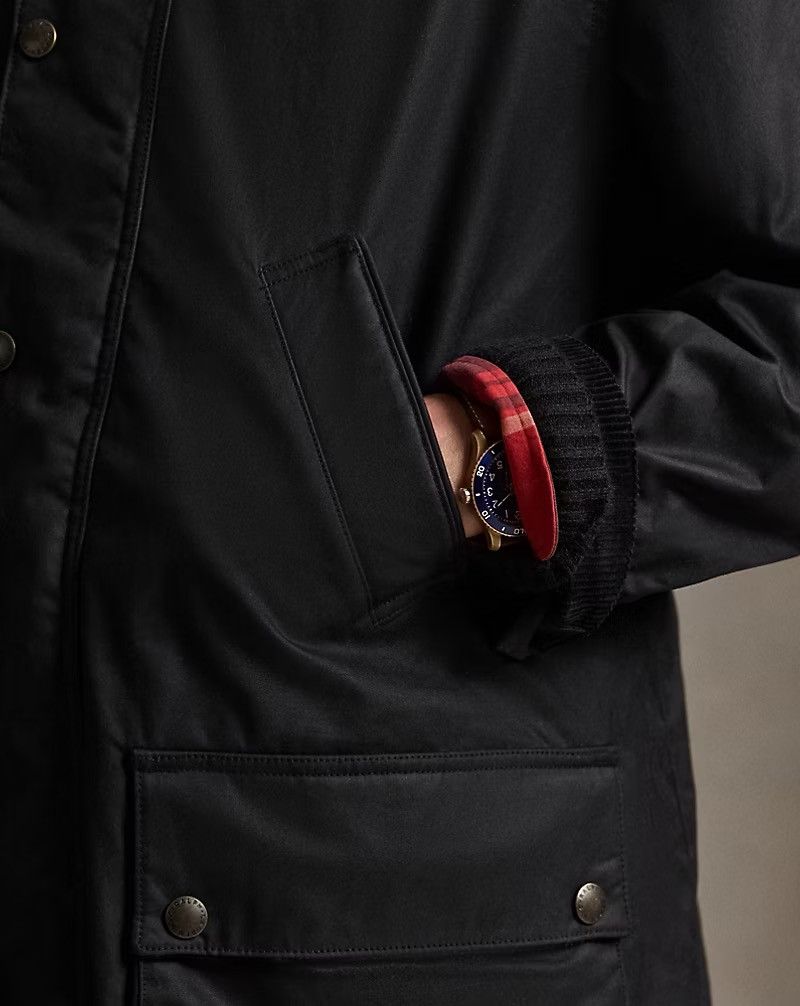 Polo Ralph Lauren Polo Ralph Lauren The Iconic Oilcloth Car Coat Black Jacket Size US XL / EU 56 / 4 - 4 Thumbnail