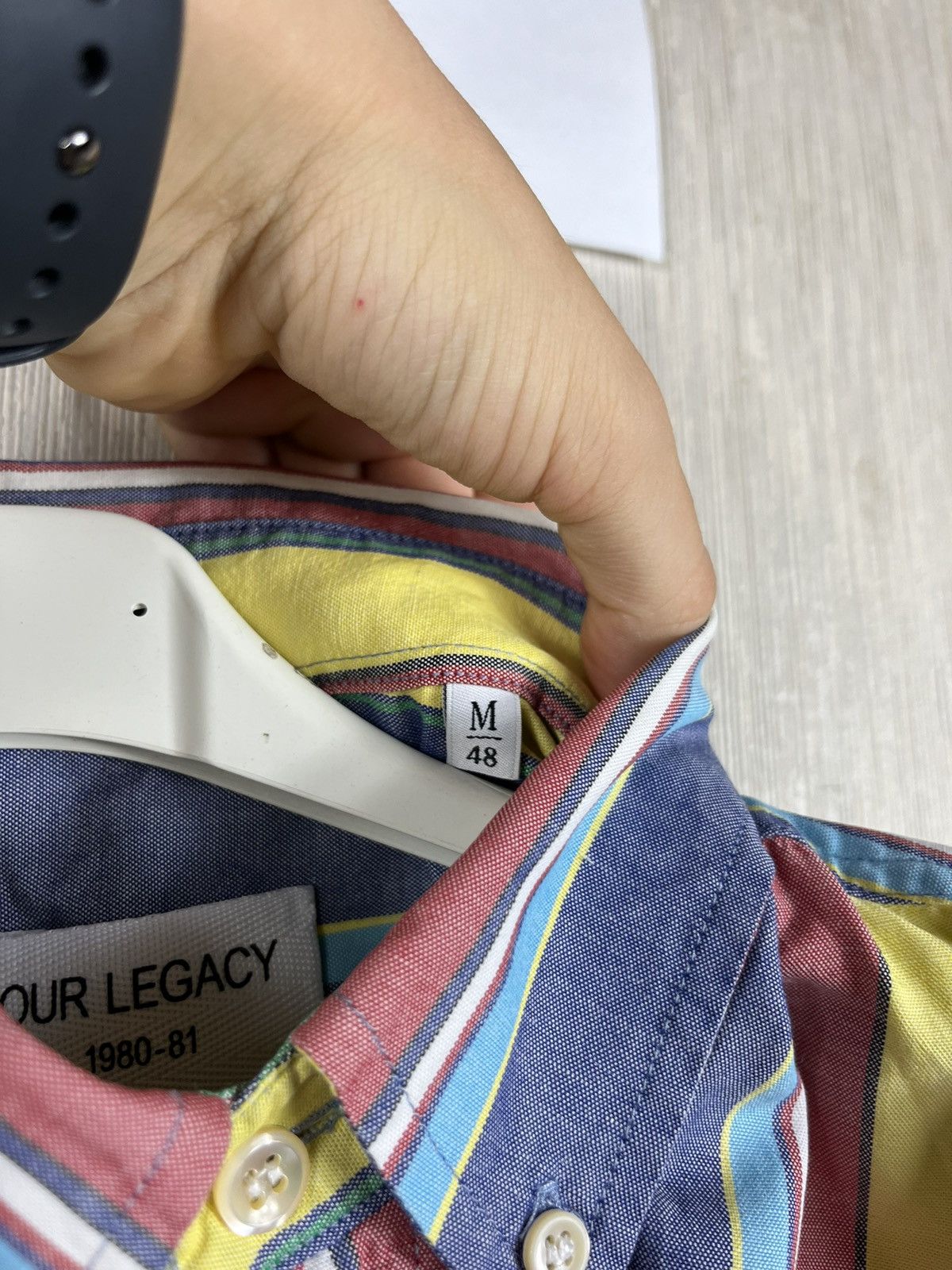 Acne Studios × Our Legacy Our Legacy 1980-81 Panama Lino linen striped nerd shirt y2k Size US M / EU 48-50 / 2 - 11 Thumbnail