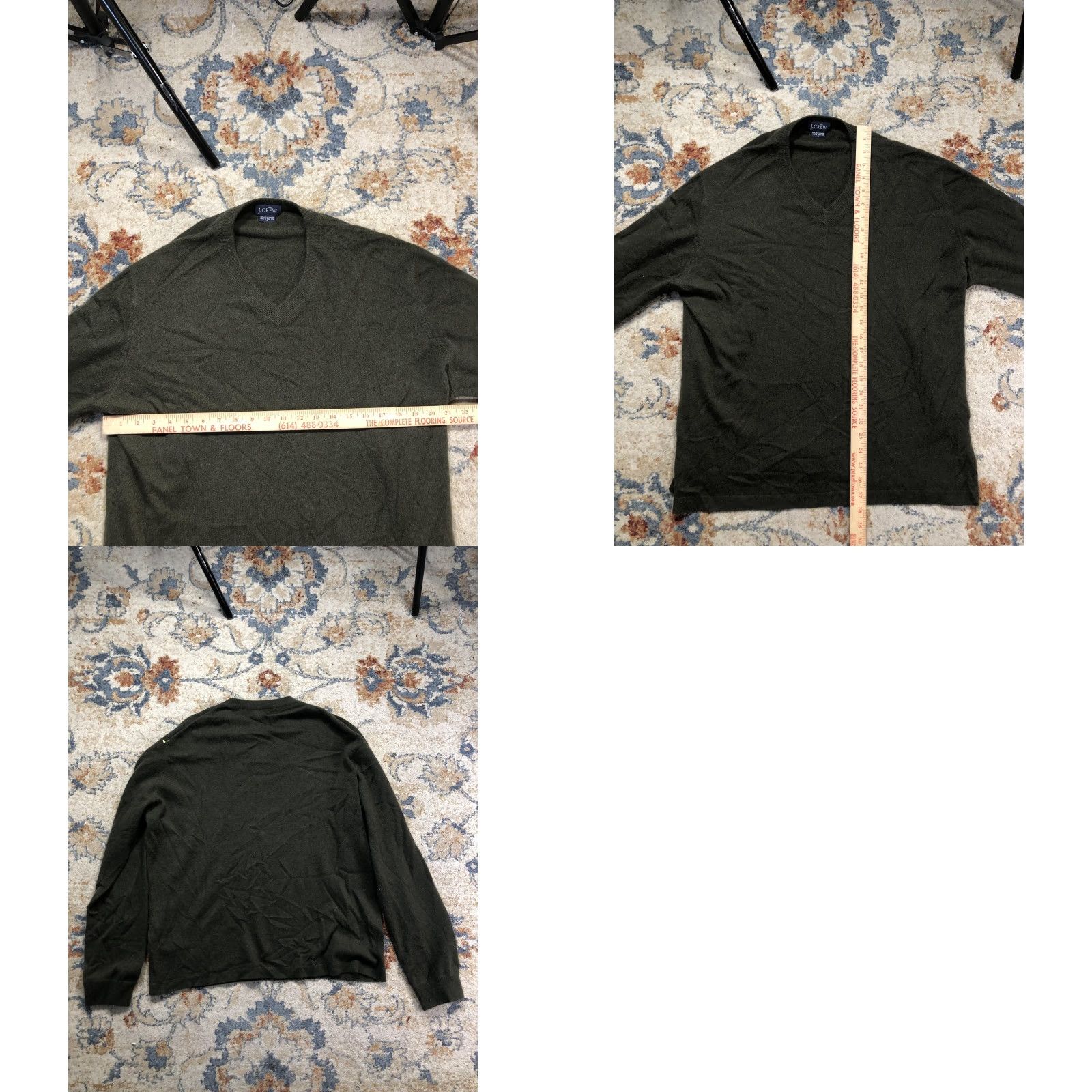 J.Crew J.Crew Sweater Mens XL Green 100% Cashmere V-Neck Knit Pullover Long Sleeve Size US XL / EU 56 / 4 - 8 Thumbnail