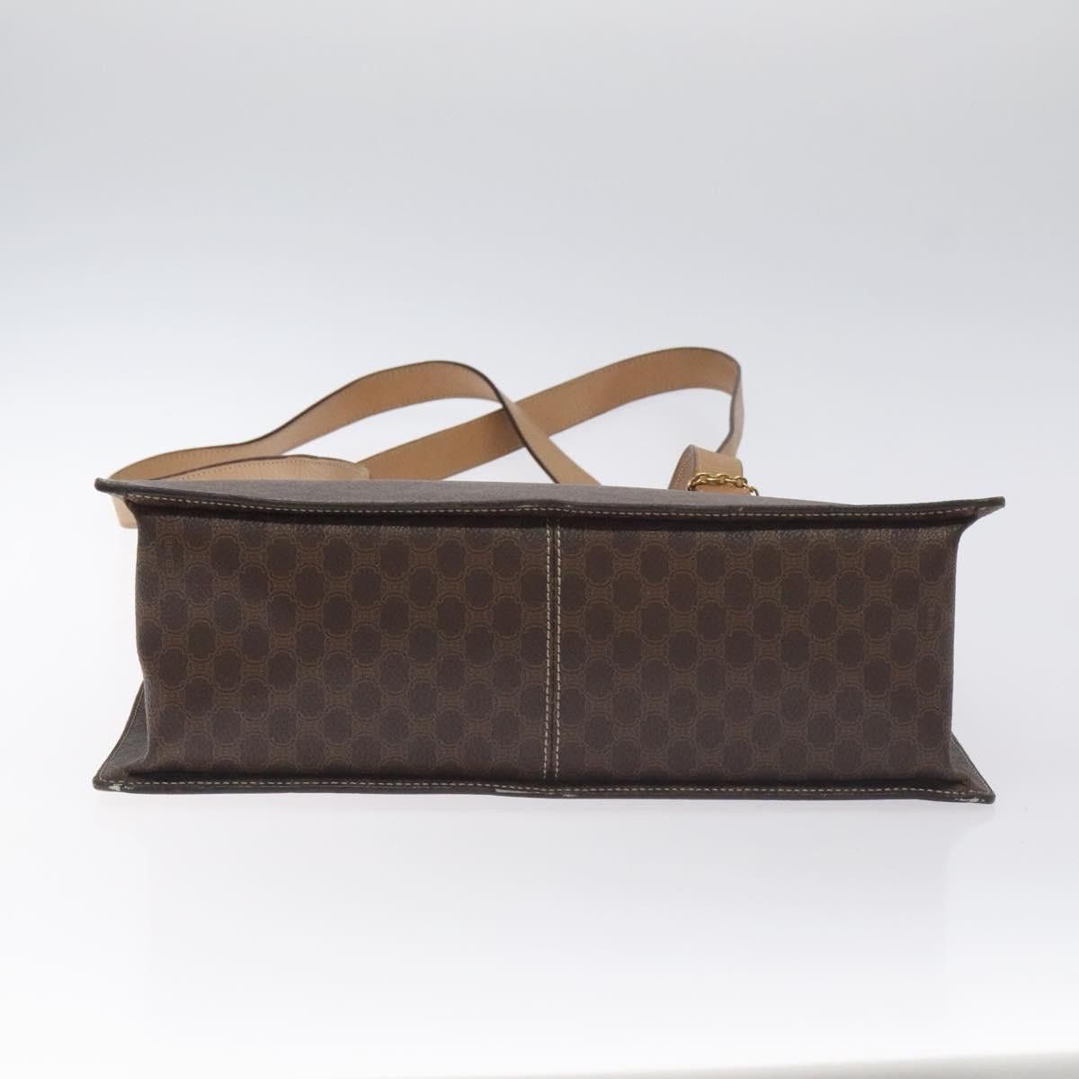 Celine CELINE Macadam Canvas Shoulder Bag Pvc Brown Gold Size ONE SIZE - 9 Thumbnail