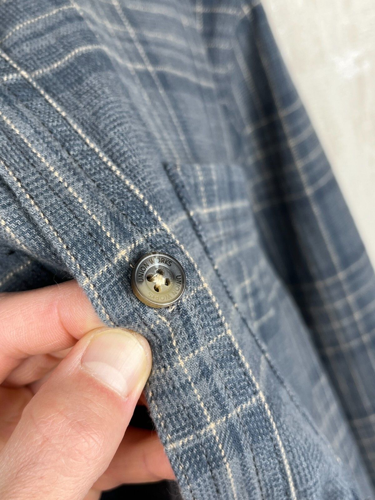 Other Union Works Inc Check Pockets Cotton Long Sleeve Shirt Size US L / EU 52-54 / 3 - 14 Thumbnail