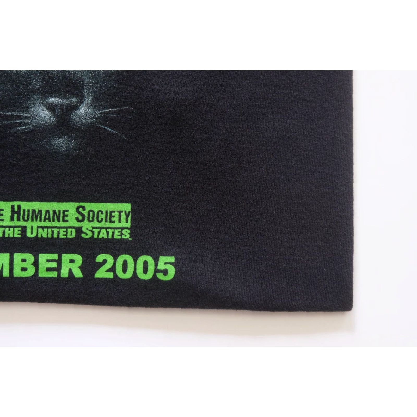 Fruit Of The Loom VINTAGE Fruit of the Loom VTG Y2K RETRO CAT HUMANE SOCIETY MEMBER ANIMAL T SHIRT MEN SZ L Black Cotton Short Sleeve Crew Neck Size US L / EU 52-54 / 3 - 4 Thumbnail