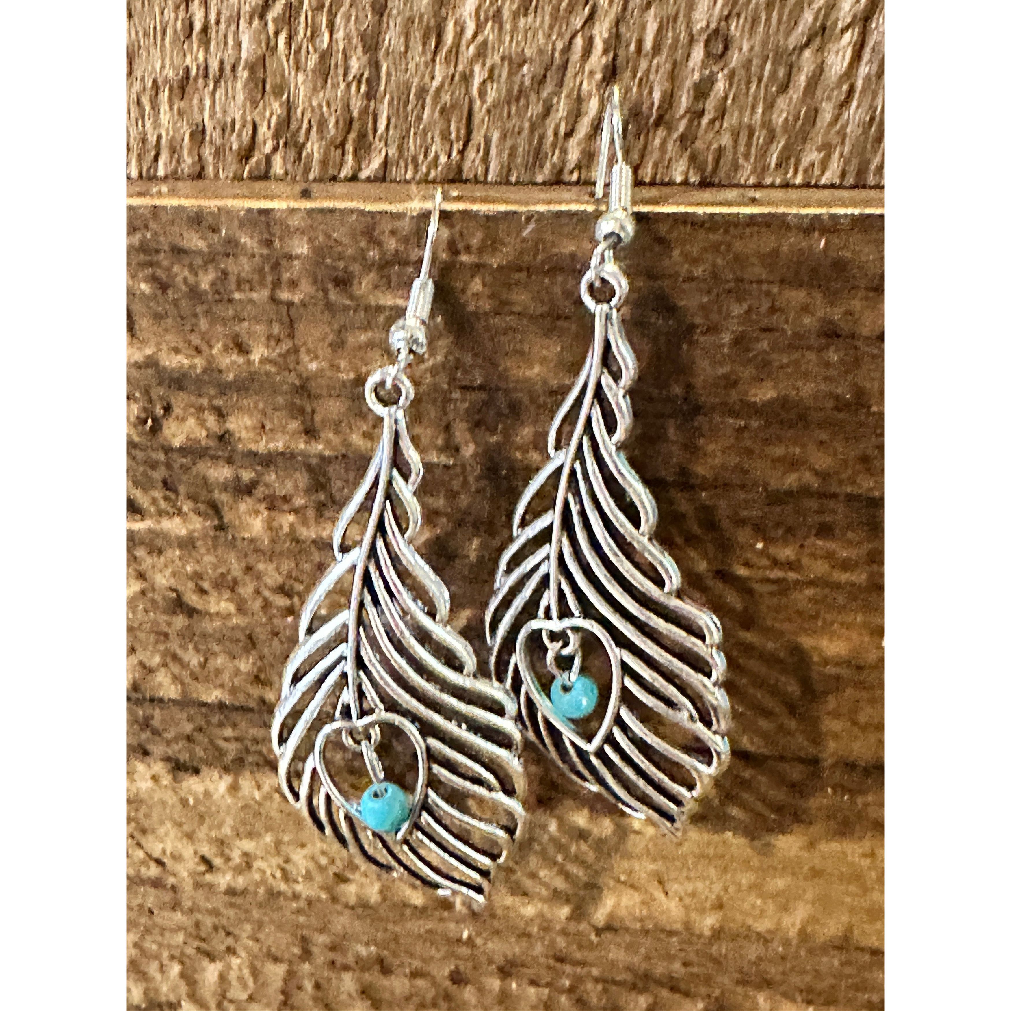Other Boho Vintage Chic Southwestern Feather Dangle Wire Earrings, Size ONE SIZE - 5 Thumbnail