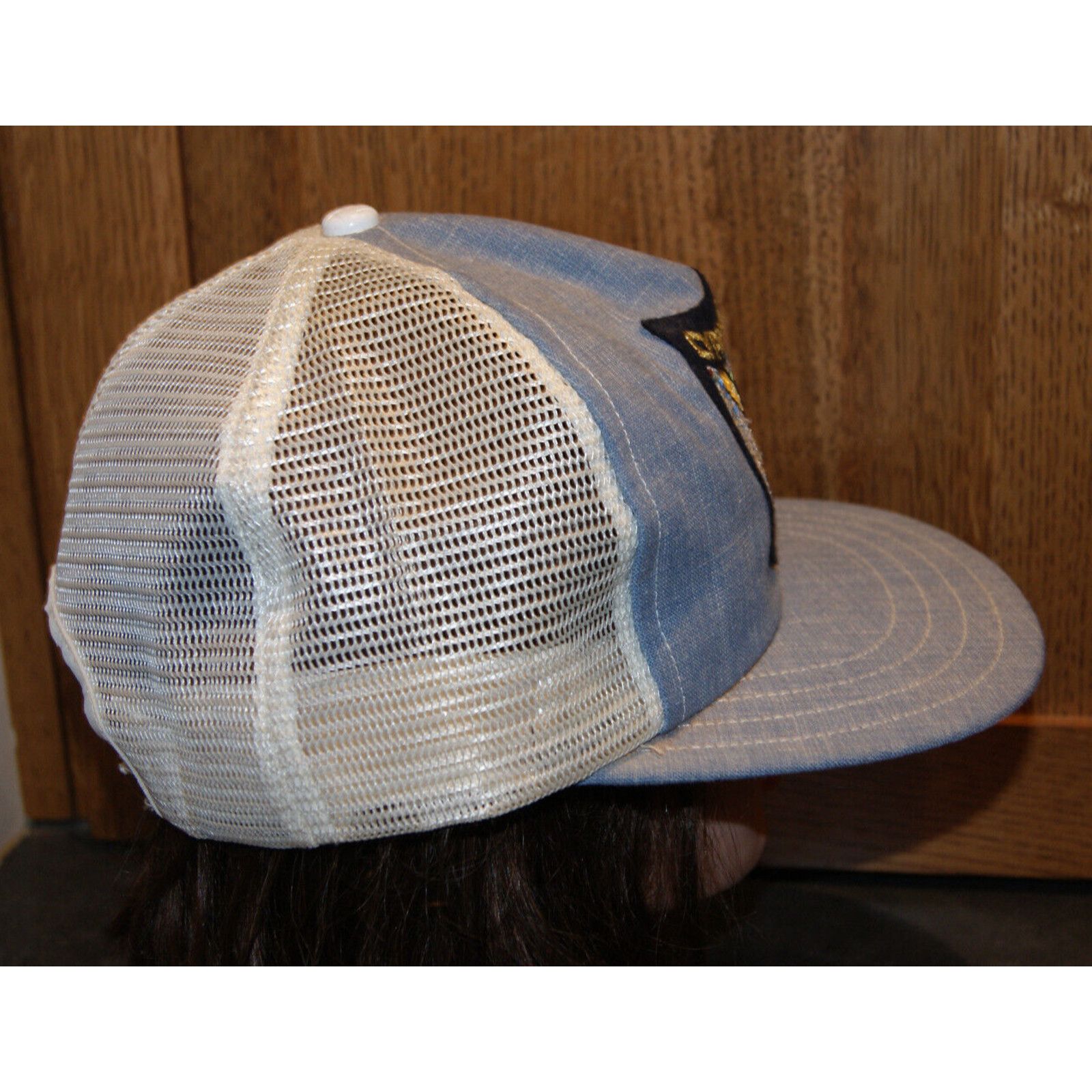 Other VTG Cypress Gardens Florida Patch Denim Trucker Hat Cap USA Size ONE SIZE - 3 Thumbnail