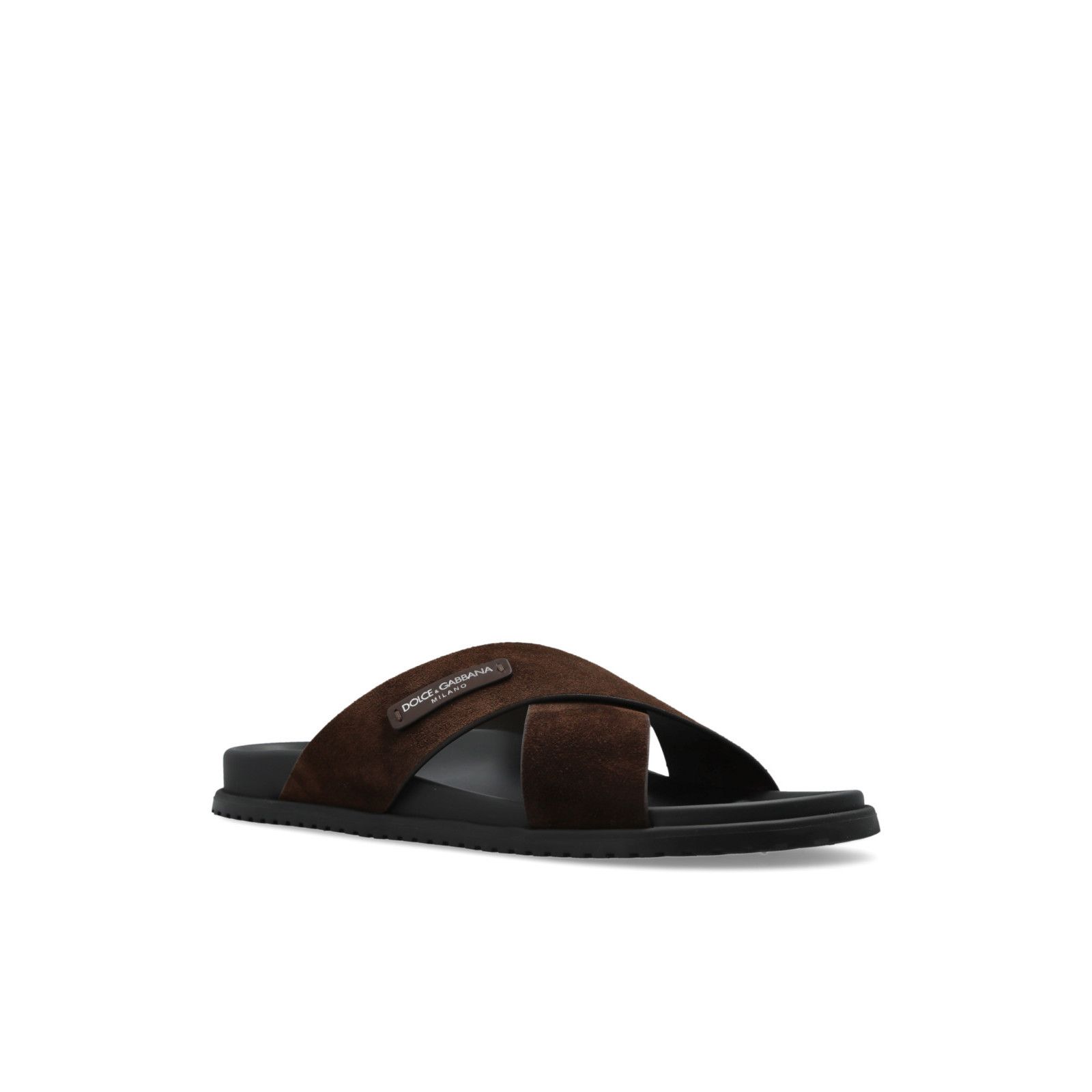 Dolce & Gabbana DOLCE&GABBANA Brown Slides New & Authentic (Men's size:9.5;) Size US 9.5 / EU 42-43 - 2 Thumbnail
