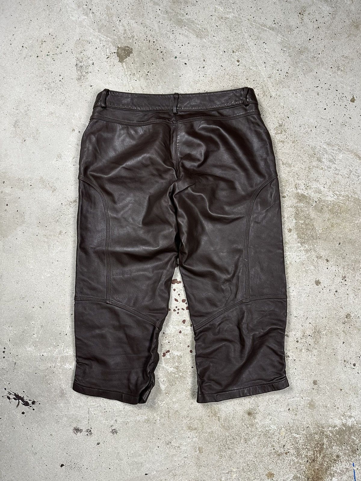 Other Vintage 90s Genuine Leather Shorts Archive rare Size US 32 / EU 48 - 2 Thumbnail