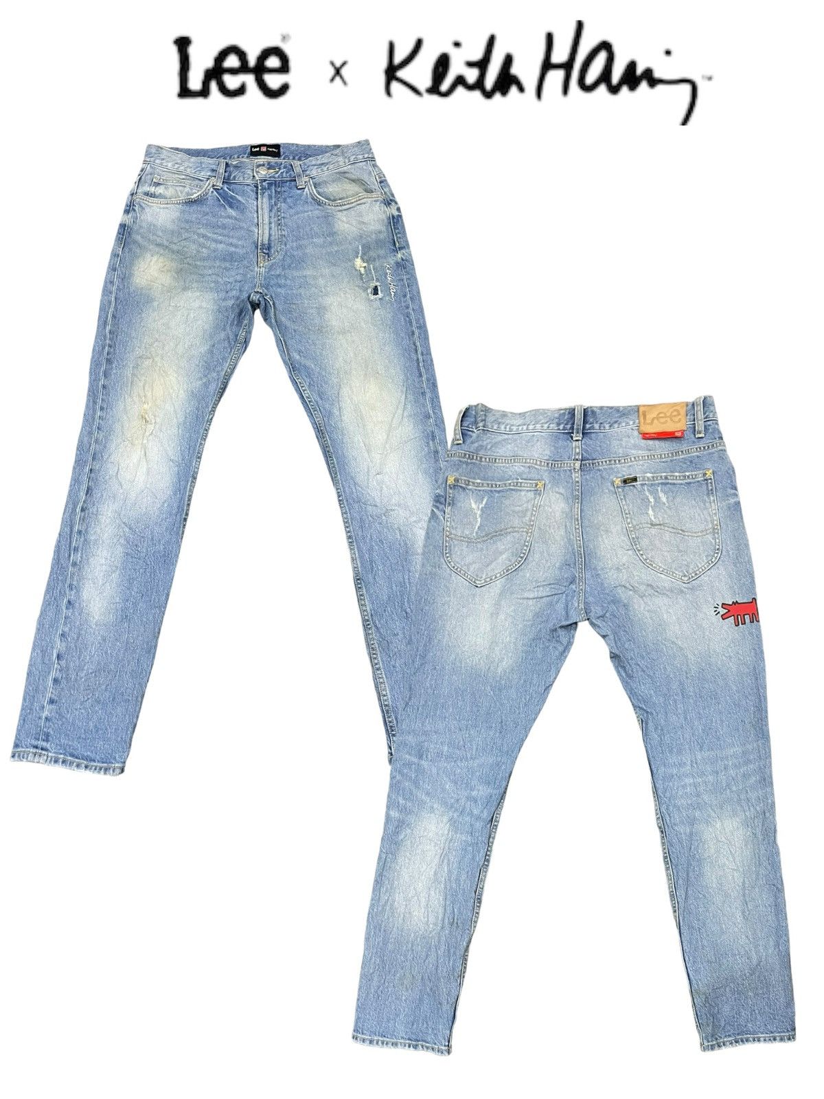 Keith Haring × Lee Lee x Keith Haring Skinny Denim Size US 33 - 1 Thumbnail