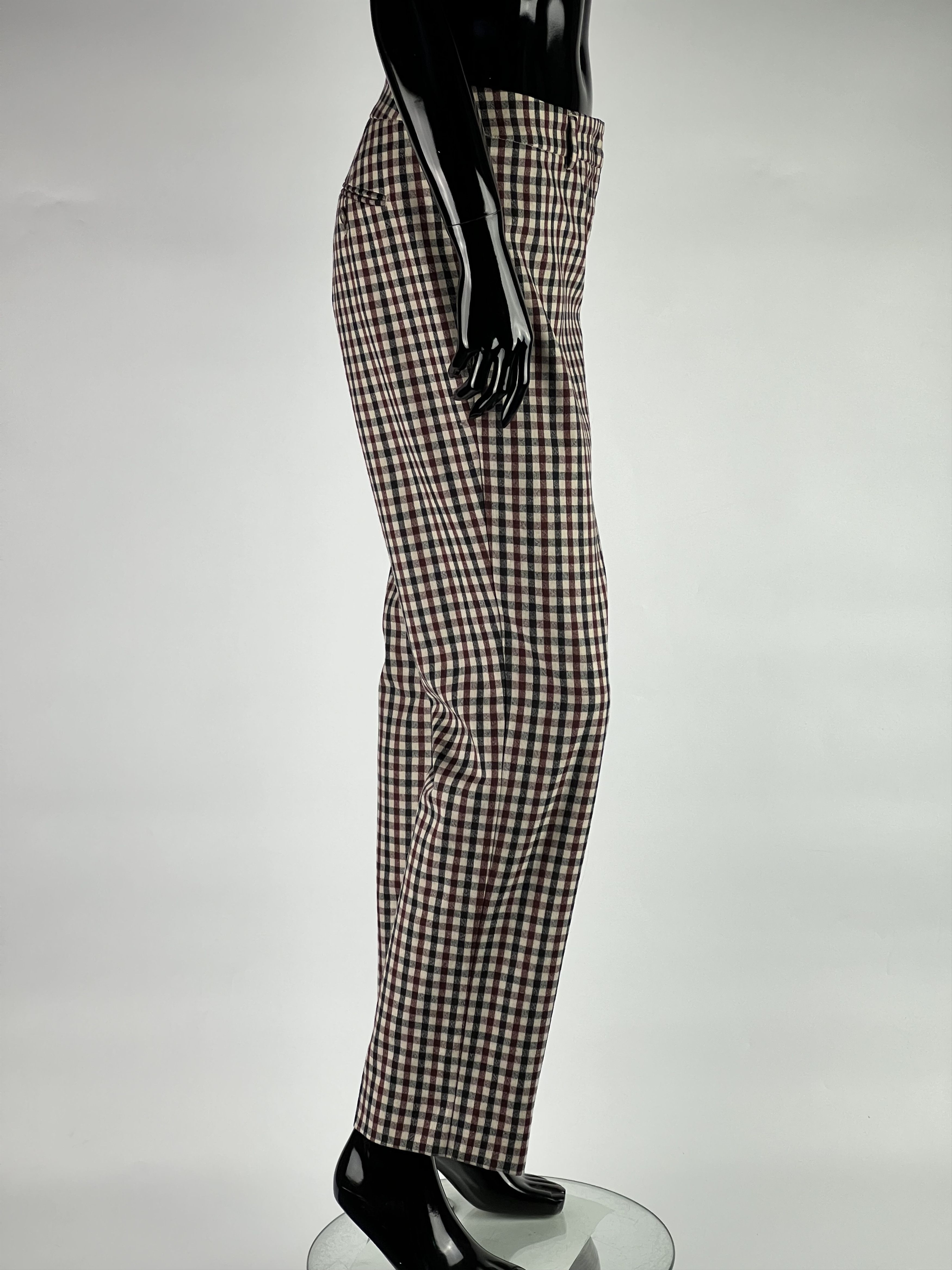 Max Mara Max Mara Weekend Plaid Cigarette Stretch Wool Pants US14 Size 36" / US 14 / IT 50 - 2 Thumbnail