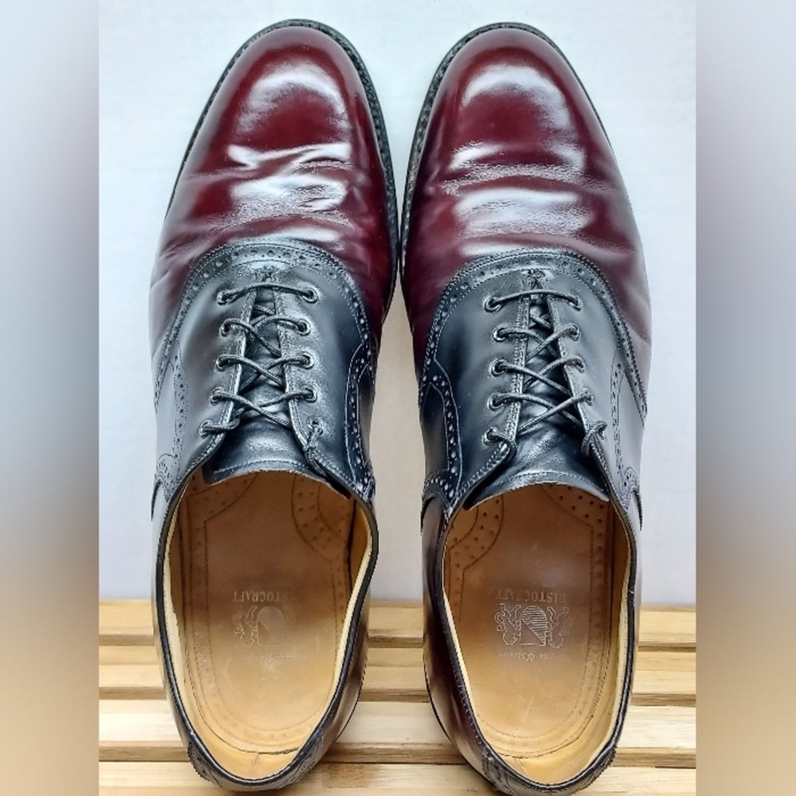 Johnston & Murphy Johnston & Murphy Mens Saddle Burgandy Oxford Shoes Size 14 Size US 14 / EU 47 - 7 Thumbnail