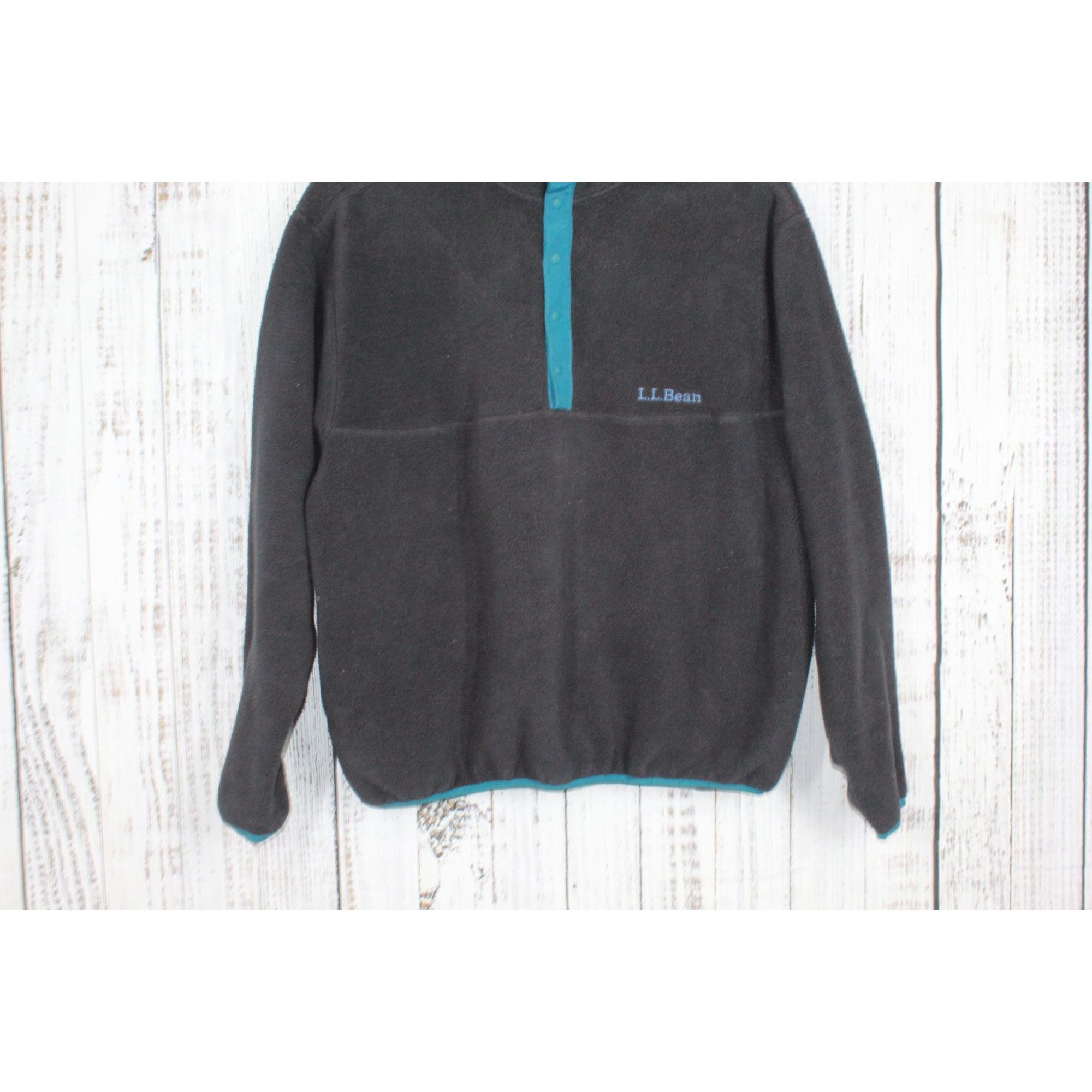 L.L. Bean LL Bean Unisex Black Pullover Fleece Sweater Unisex Size US XL / EU 56 / 4 - 3 Thumbnail