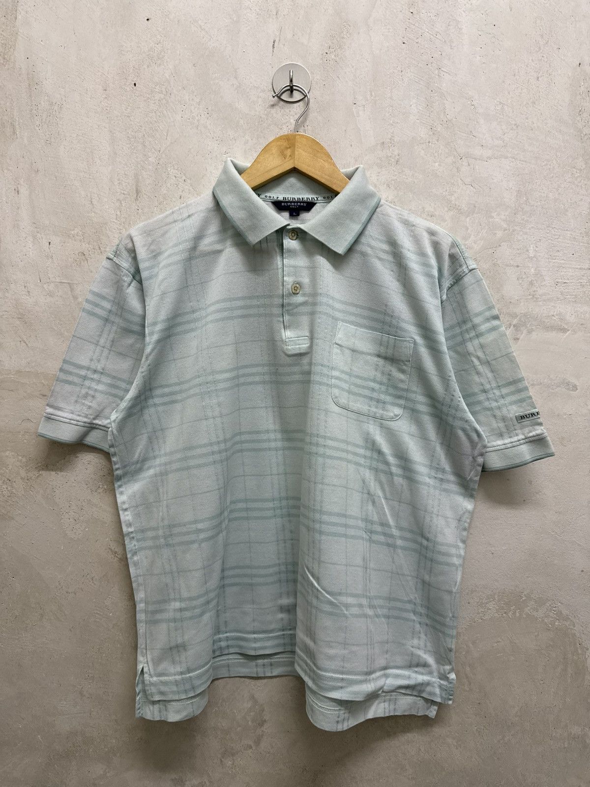 Burberry Vintage Burberry Golf Checkered Polo Shirt Size US L / EU 52-54 / 3 - 1 Thumbnail
