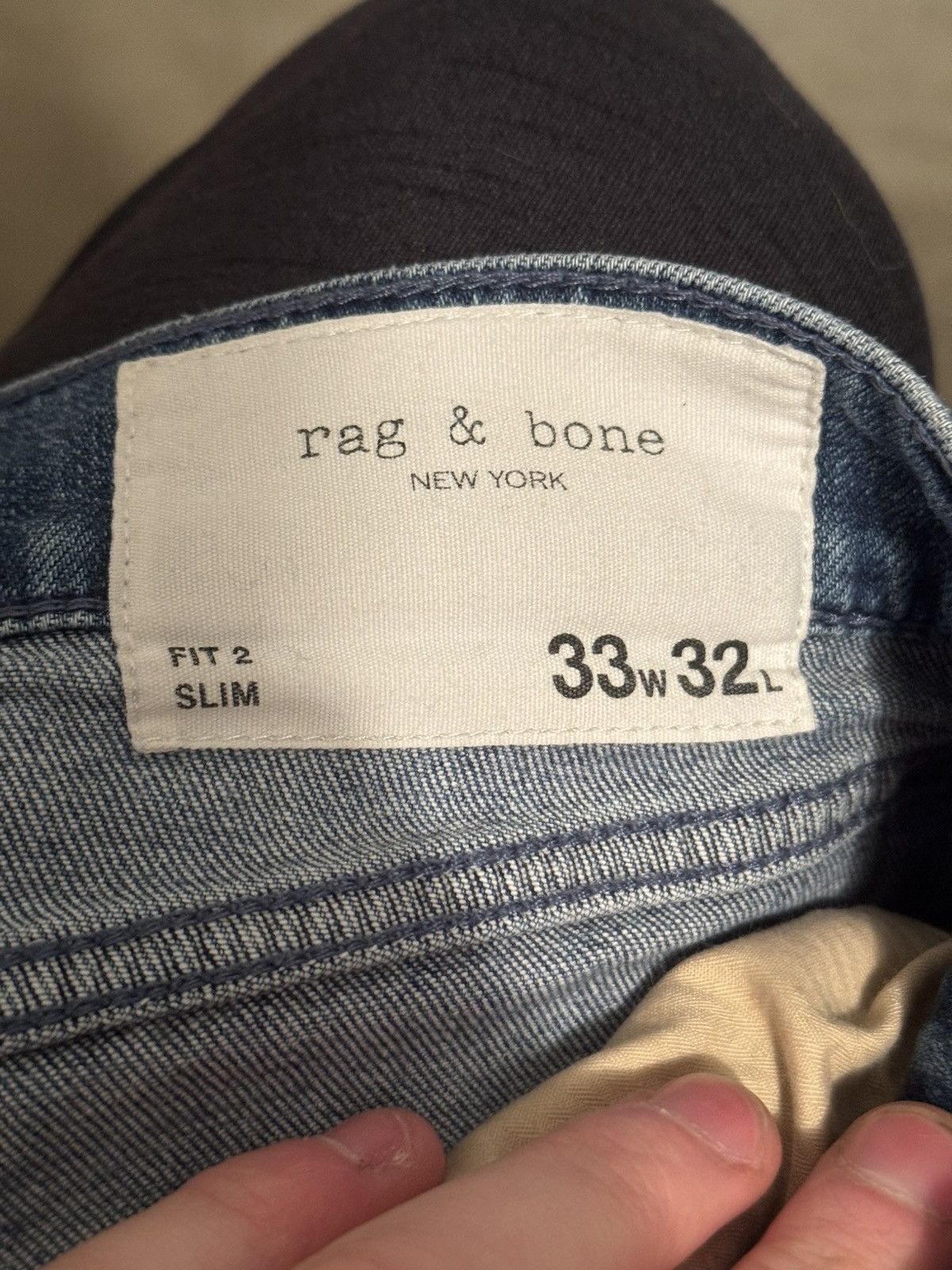 Rag & Bone Rag & Bone Grey Denim Jeans (Fit 2 Slim) Size US 33 - 3 Thumbnail