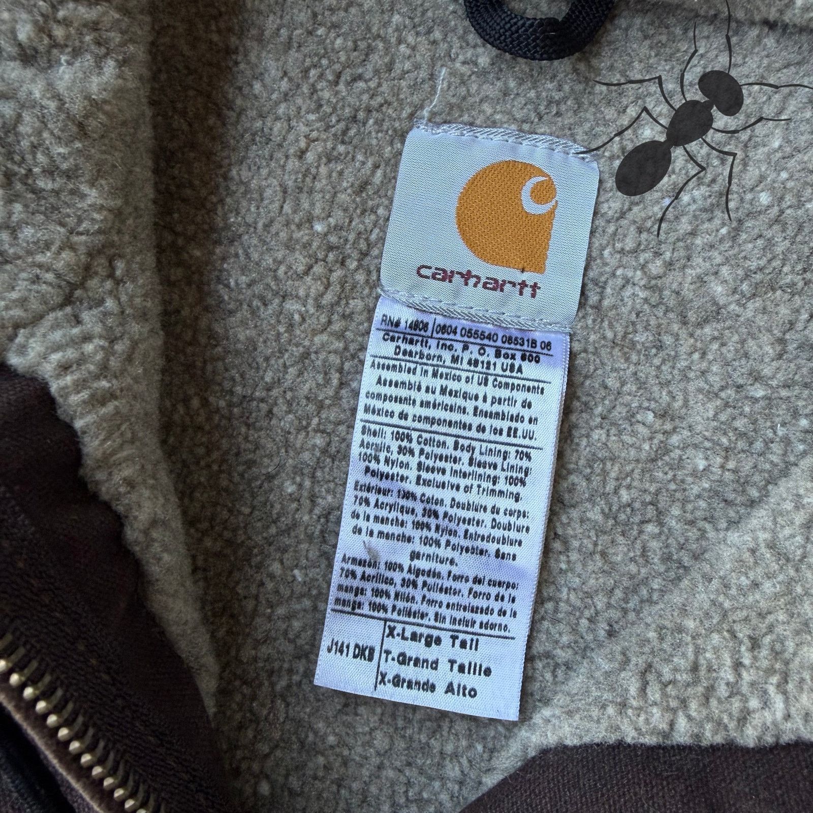 Carhartt × Vintage Carhartt J141 DKB brown Sierra hooded work wear jacket Size US XL / EU 56 / 4 - 5 Thumbnail