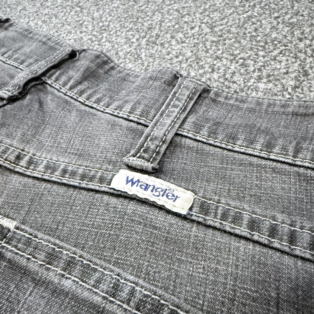 Denim & Co. Vintage Archives Faded Black Jeans Wrangler Wideleg Denim Size US 31 - 8 Thumbnail