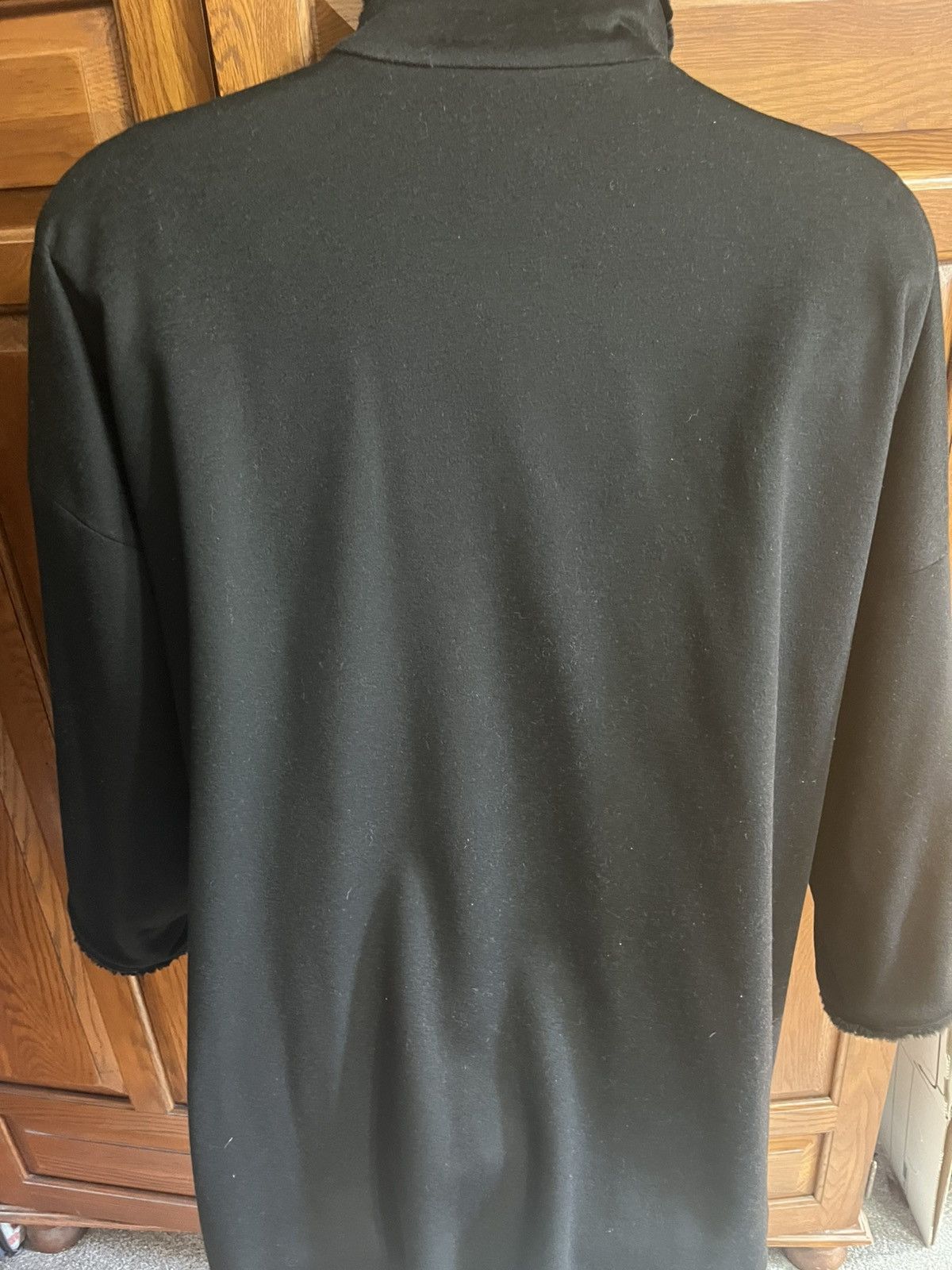 Other Eskandar Wool Cashmere Silk Leather Asmetrical Coat Size ONE SIZE - 5 Thumbnail