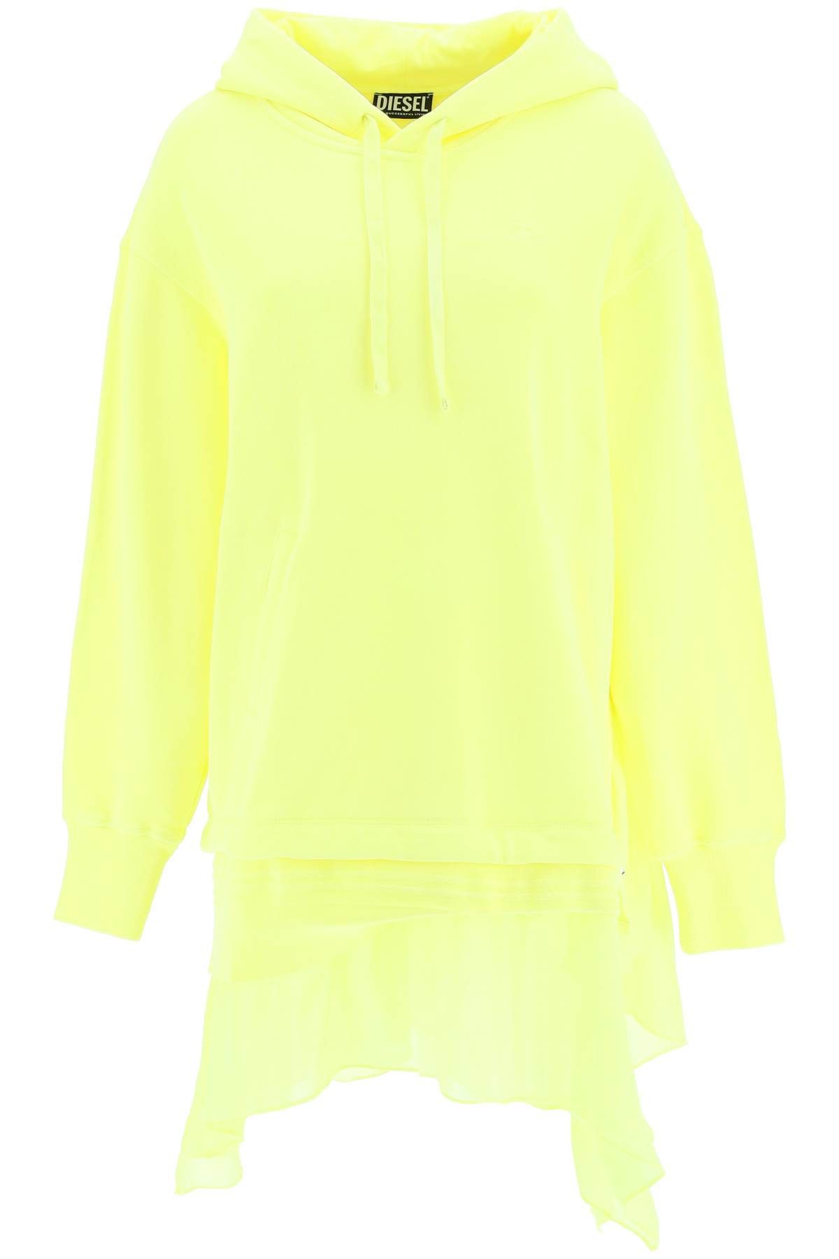 Image of Diesel 'd-Role' Oversized Dress in Neon Yellow, Women's (Size XS)