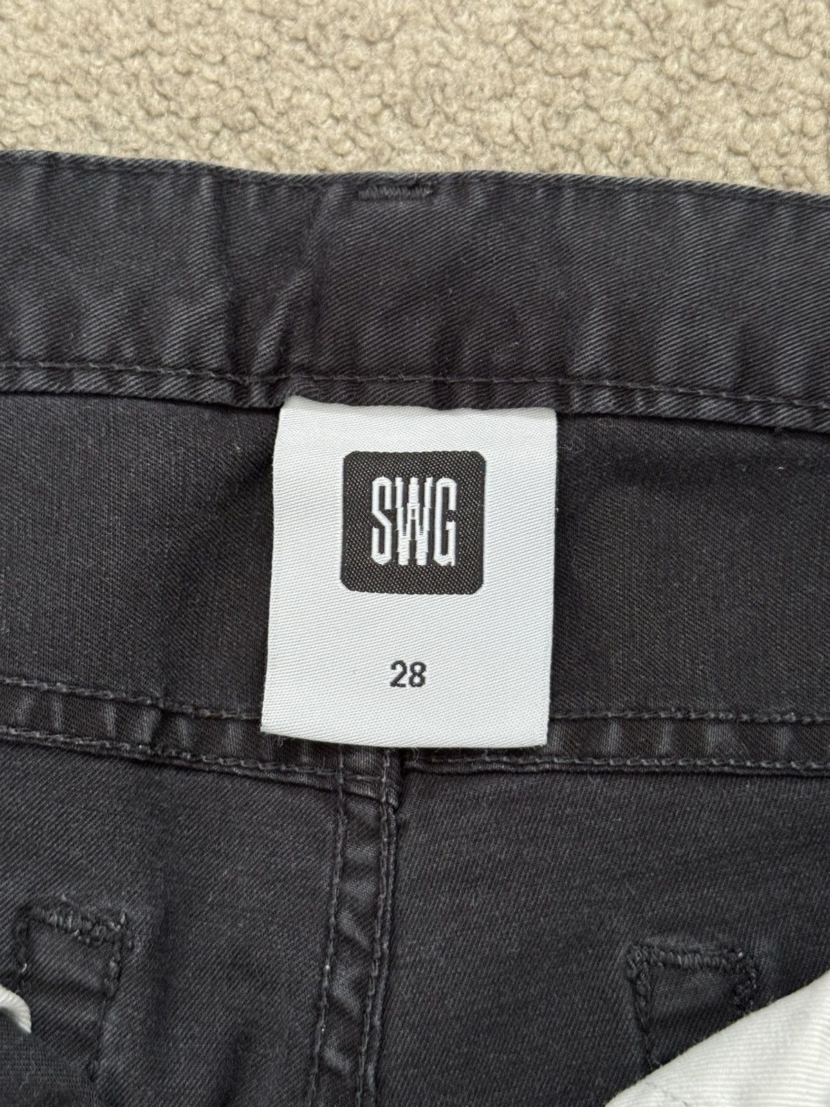 Swagger Swagger Knee Slit Skinny Black Denim Jeans Size US 28 / EU 44 - 12 Thumbnail