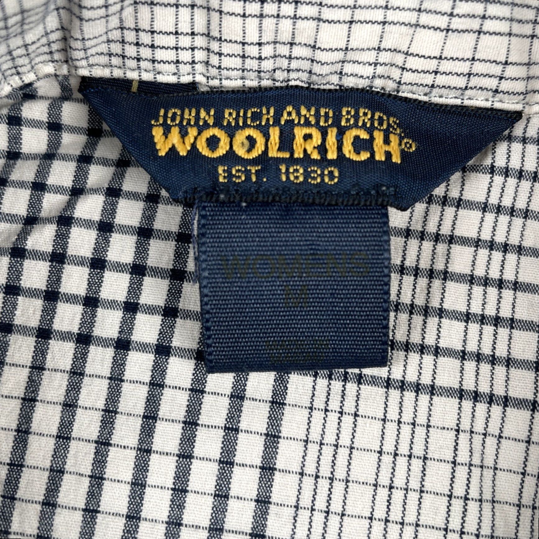 Vintage Woolrich Shirt Womens Button-Up Plaid Ivory M EUC Short Sleeve Collared Pattern: Plaid, Classic Outdoor Mens? Size M / US 6-8 / IT 42-44 - 3 Thumbnail