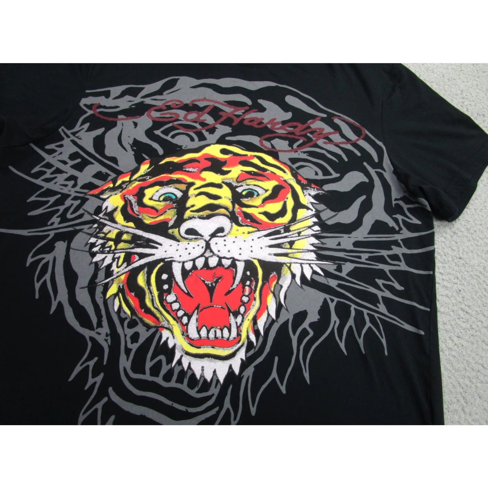 Ed Hardy VINTAGE ED HARDY Shirt Mens L Black Roaring Tiger Tattoo Graphic Don Ed Hardy Tee Size US L / EU 52-54 / 3 - 2 Thumbnail