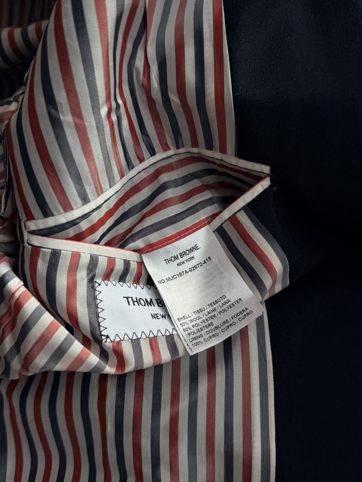 Thom Browne Thom Browne High Armhole Sport Coat Blazer Size 38R - 6 Thumbnail