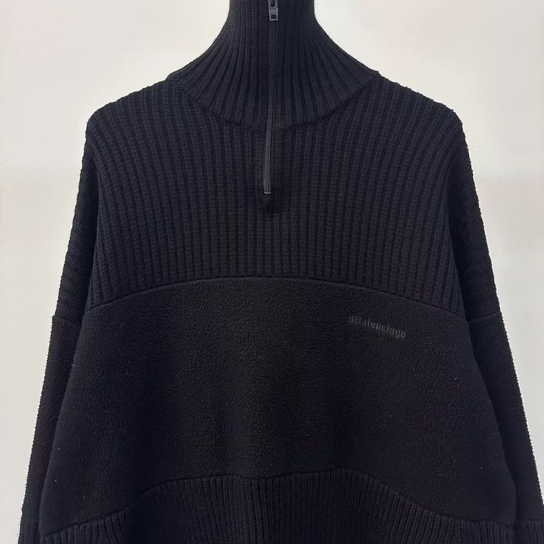 Balenciaga Balenciaga SS21 Full print stretch fleece paneled turtlenec Size US S / EU 44-46 / 1 - 3 Thumbnail