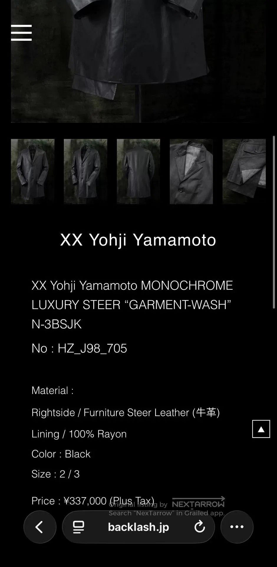 Isamu Katayama Backlash Yohji Yamamoto Isamu Katayama Leather Jacket. Size US M / EU 48-50 / 2 - 3 Thumbnail