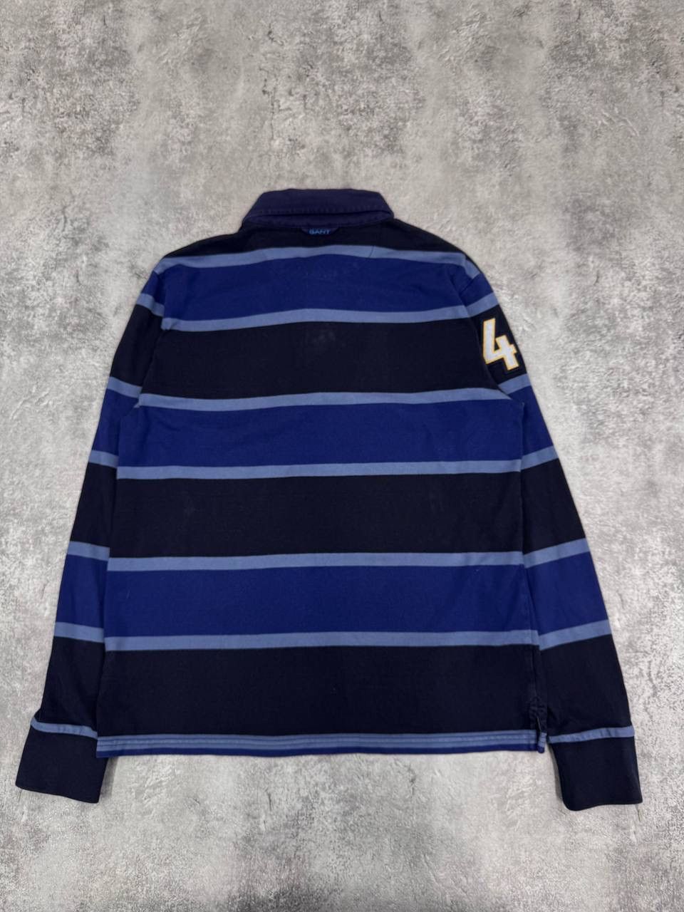 Gant GANT Men's Rugby Shirt Striped Navy Blue Size L Size US L / EU 52-54 / 3 - 8 Thumbnail