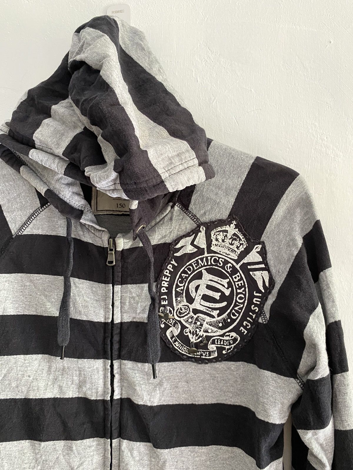 If Six Was Nine × Japanese Brand × Le Grande Bleu (L.G.B.) Japanese E-junior striped hoodie Size US L / EU 52-54 / 3 - 4 Thumbnail