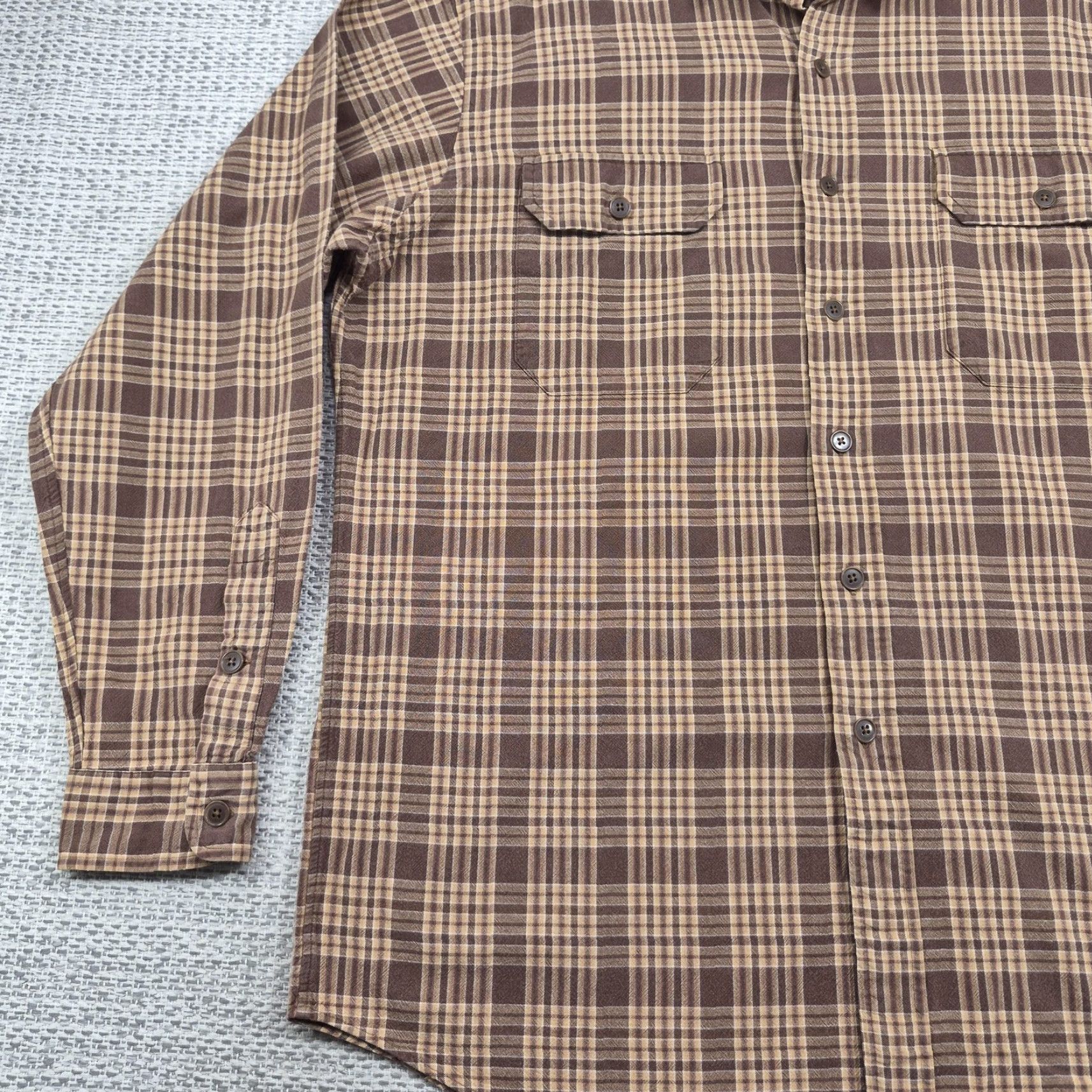 Polo Ralph Lauren Polo Ralph Lauren GI Shirt Mens Large Button-Up Brown Plaid Long Sleeve Vintage Size US L / EU 52-54 / 3 - 3 Thumbnail