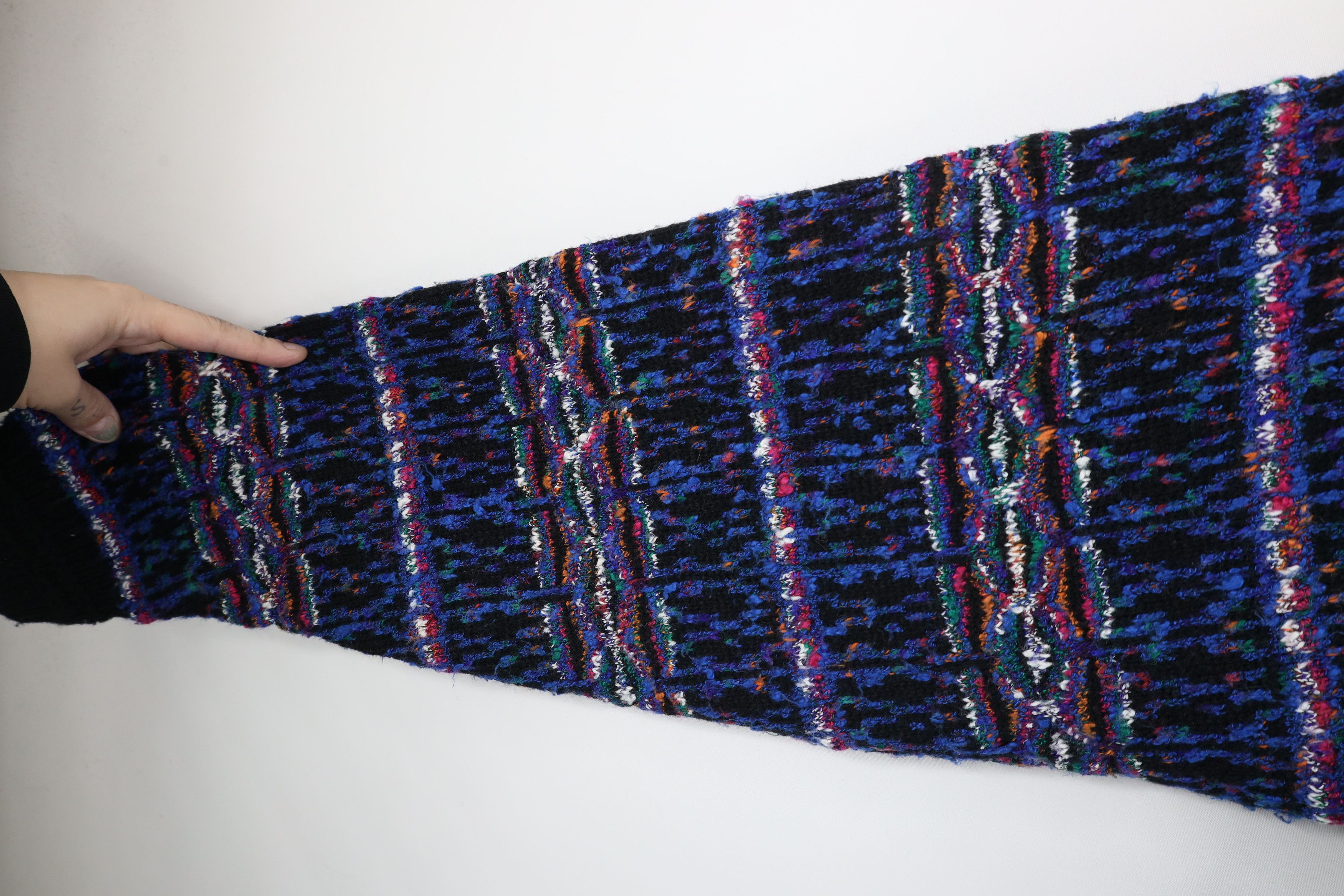 Vintage Vintage 90s Coogi Style Rainbow Textured Knit Sweater Size US XXL / EU 58 / 5 - 5 Thumbnail