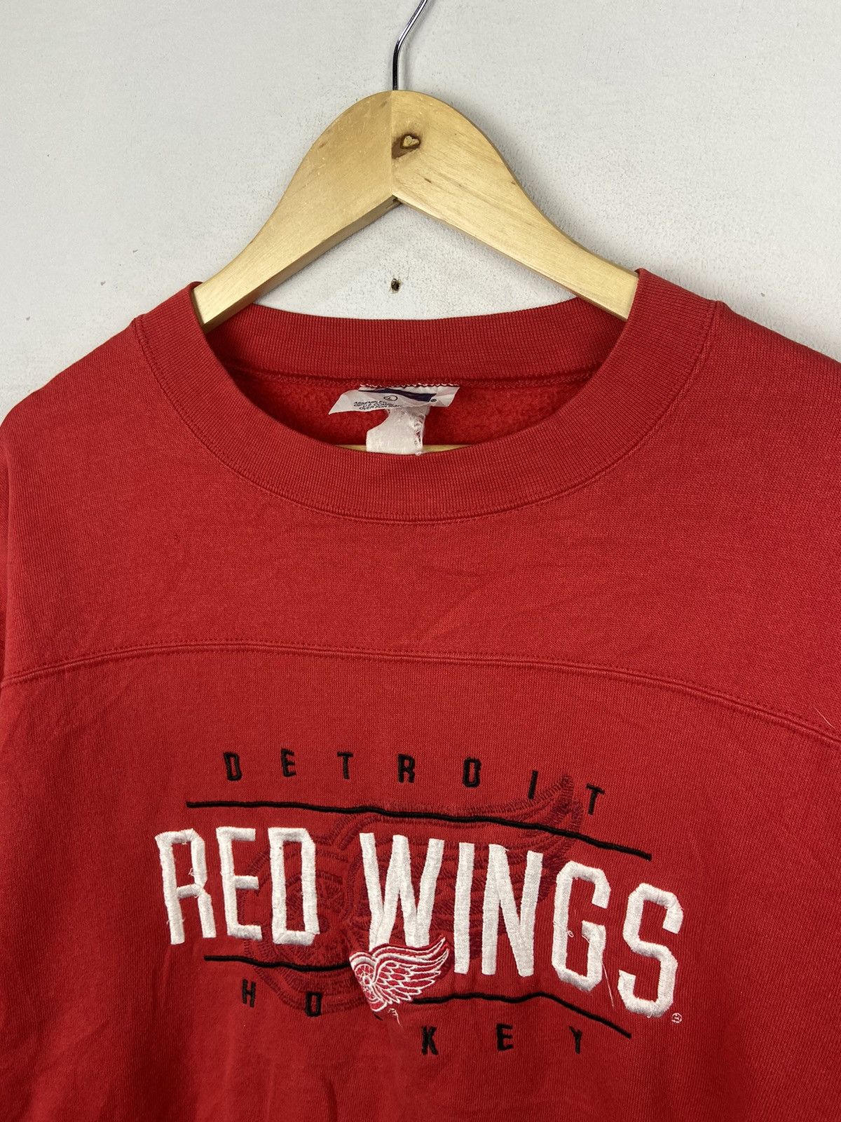 NHL × Vintage 1990s Detroit Red Wings Hockey Sweatshirt Size US L / EU 52-54 / 3 - 6 Thumbnail