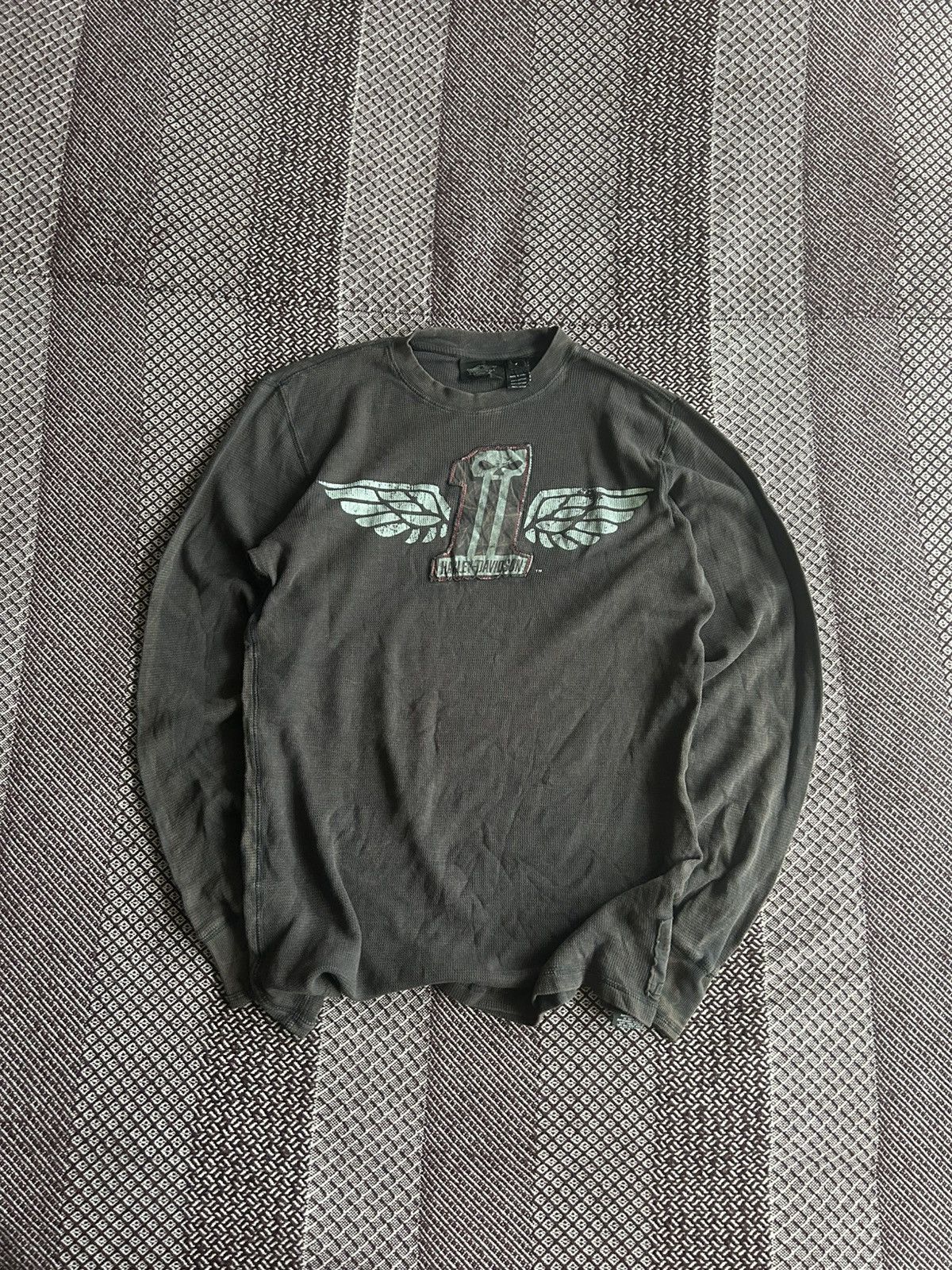 Harley Davidson Vintage Harley Davidson Faded Thrashed Condition Size M Rare Size US M / EU 48-50 / 2 - 1 Thumbnail